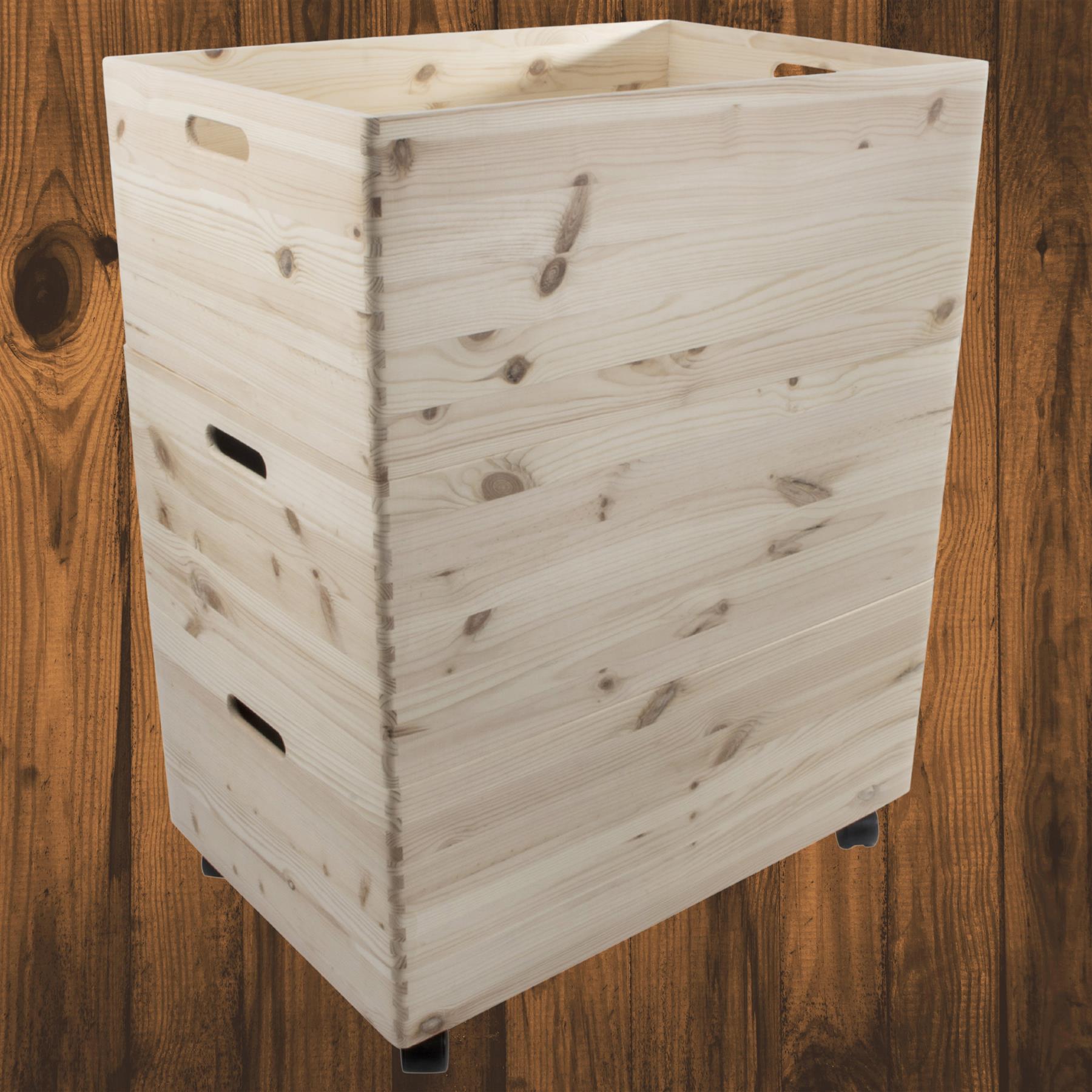 Choice of Stacking Extra Large Wooden Open Crates with Handles Boxes Wheels - Picture 21 of 40