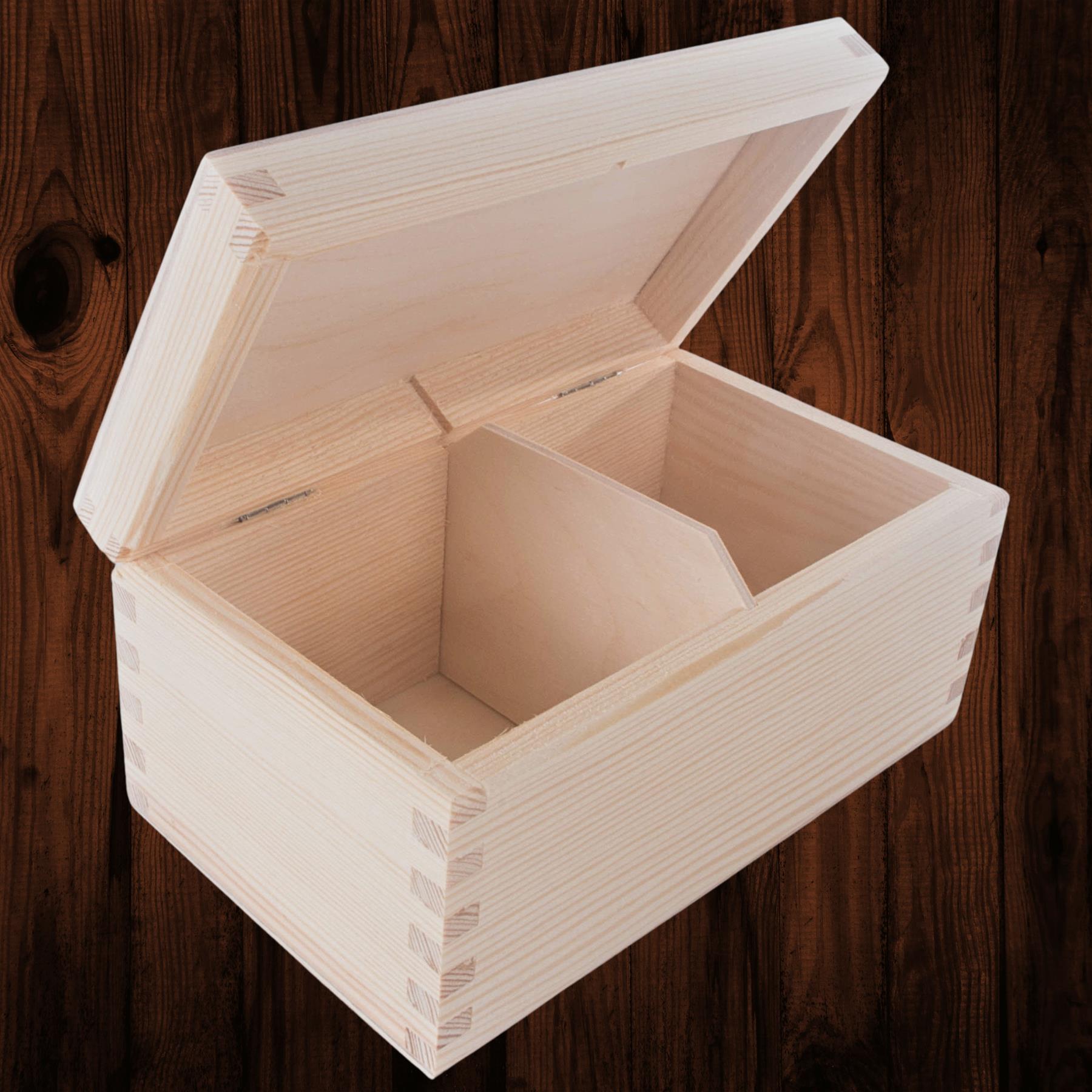 Holz Länglich Tee Box Ordnung Aufbewahrung Organizer Einfach Halter Etui 2-4 Fächer - Bild 13 von 48