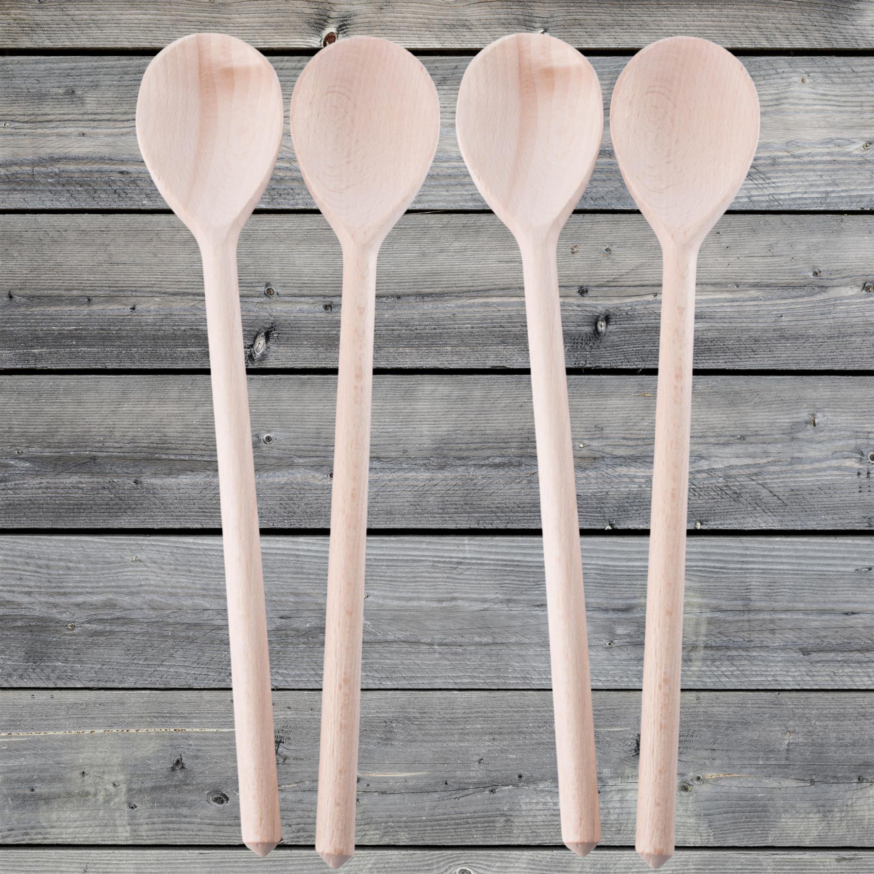 Regular Wooden Spoon 30cm (12") Long Beechwood Non-Stick Turner Kitchen Cooking - Picture 44 of 52