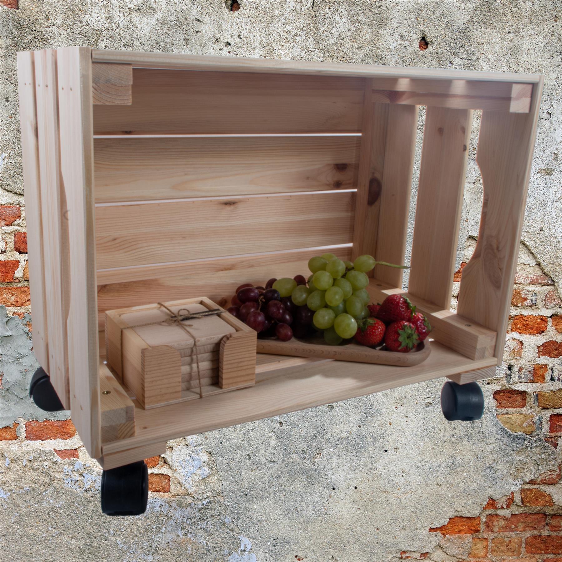 Large Wooden Crate With Wheels |1-4 Tier| Plain Pine Saving Space Storage Box - Picture 58 of 60