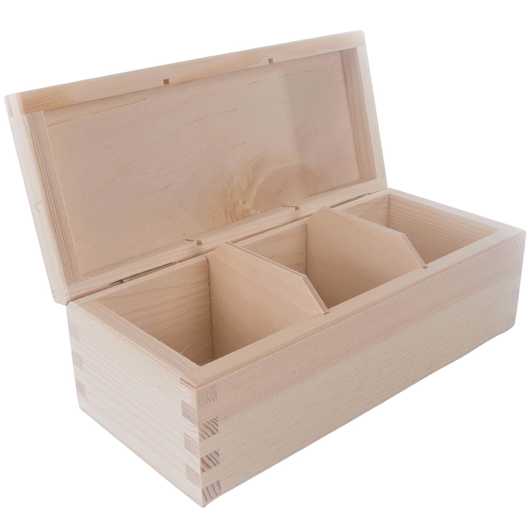 Holz Länglich Tee Box Ordnung Aufbewahrung Organizer Einfach Halter Etui 2-4 Fächer - Bild 35 von 48