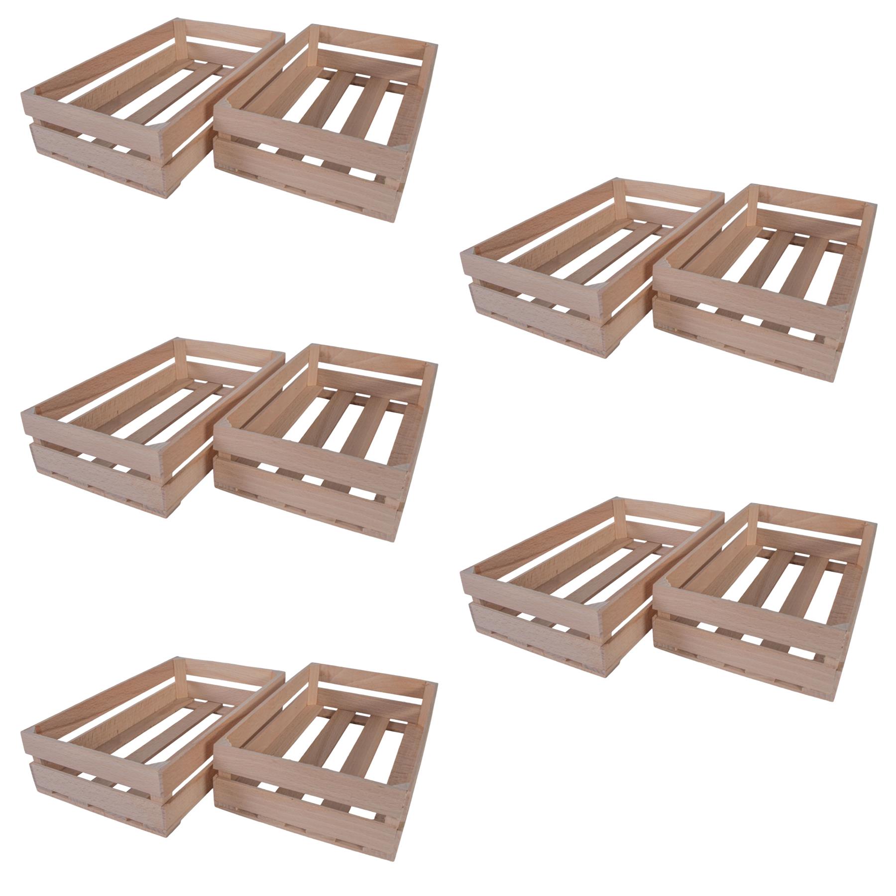 Small Wooden Crates Decorative Display Shelf Box Organisation Basket Plan Wood - Picture 32 of 32