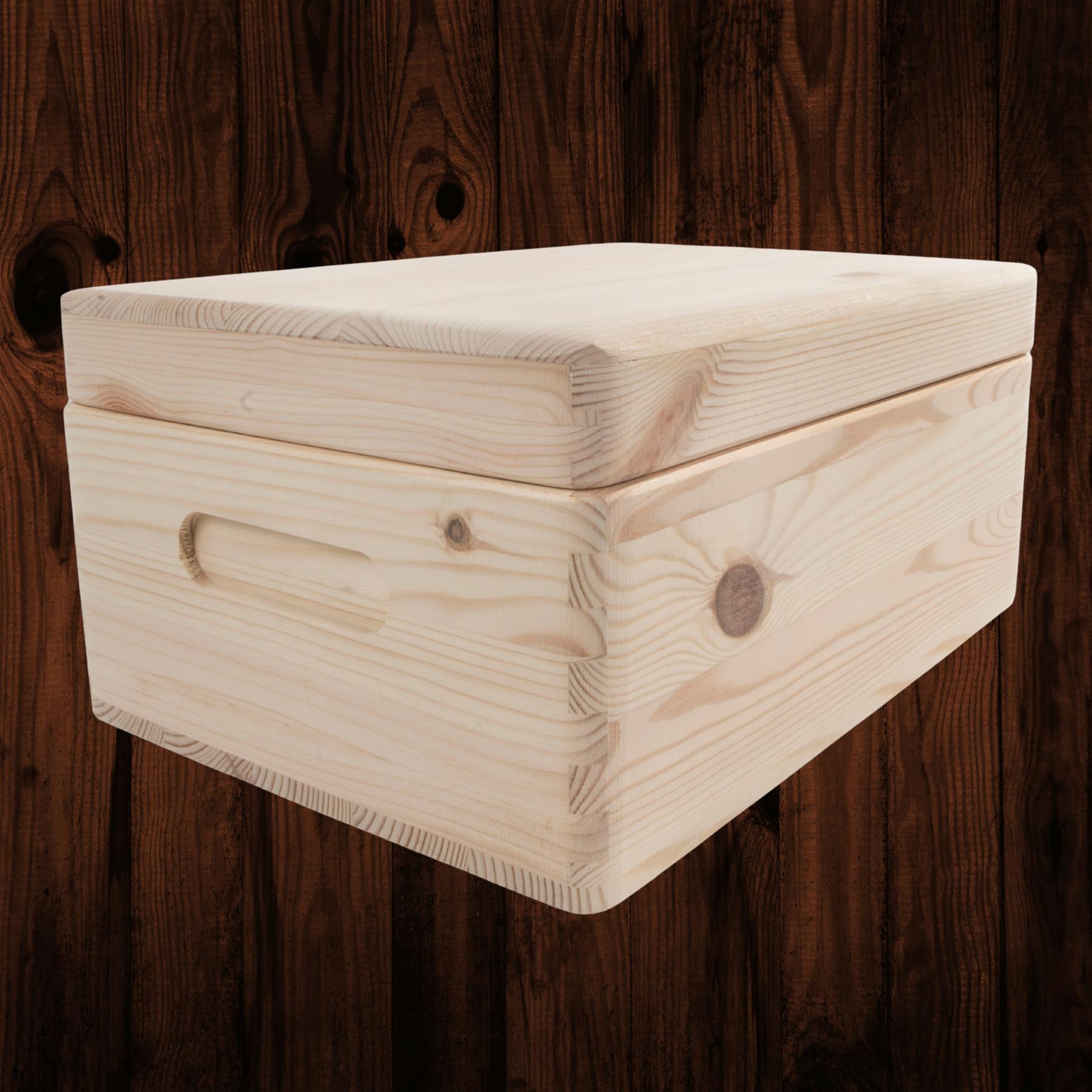 Wooden Lidded Decorative Memory Storage Chest Boxes / 5 Sizes / Small to Large - Picture 27 of 58