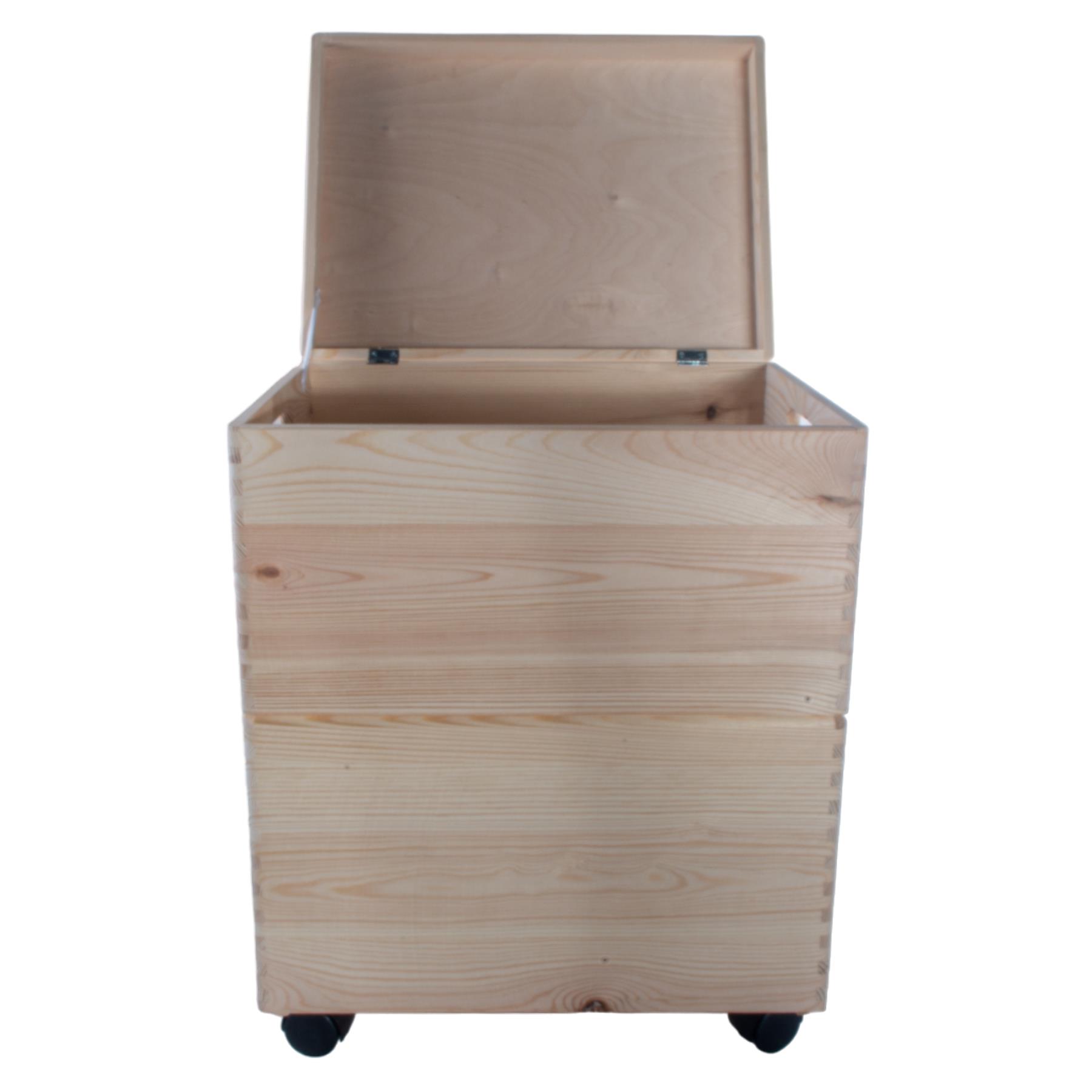 Grandes cajas de madera apilables con asas de tapa ruedas - Imagen 18 de 68