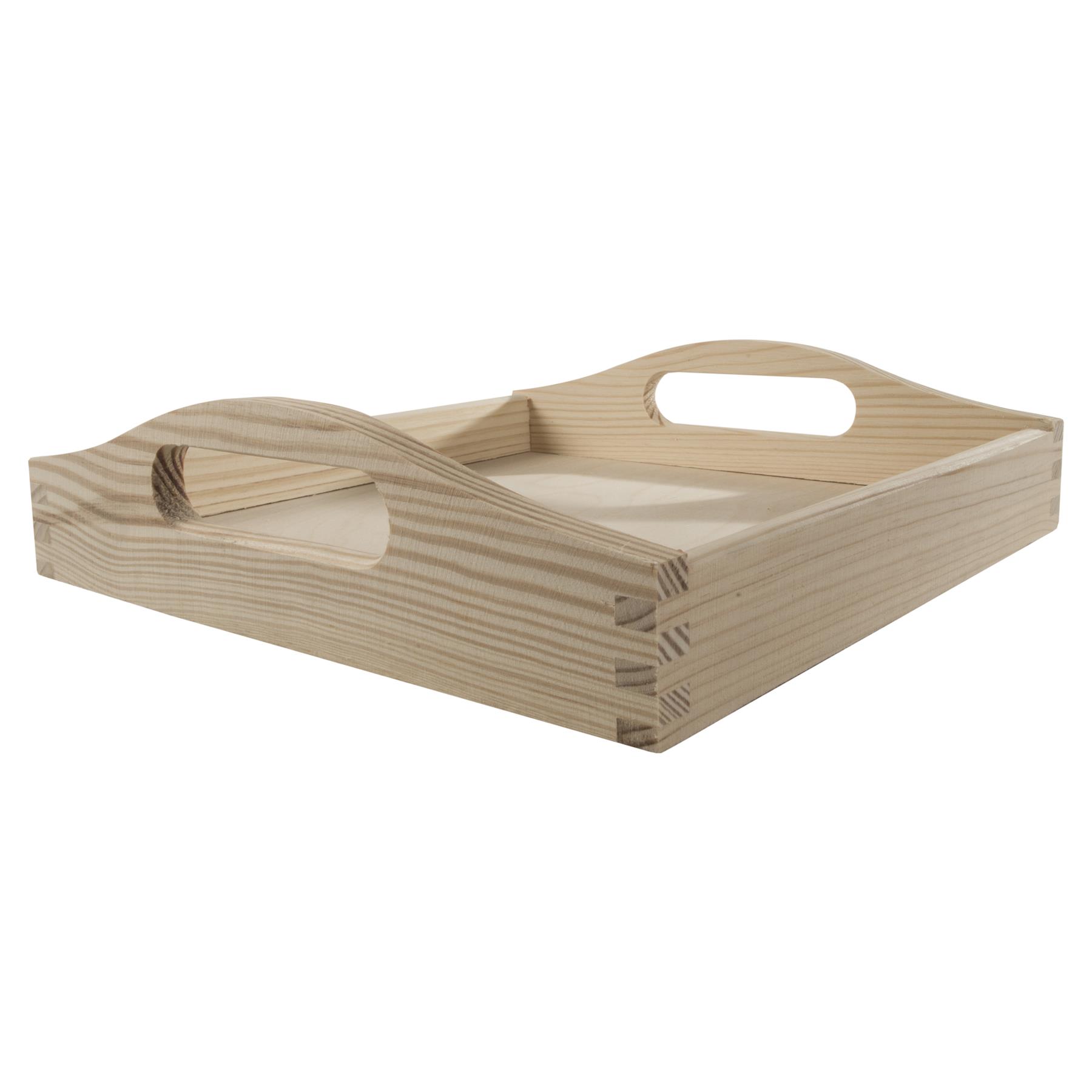 Decorative Serving Trays | Plain Pinewood | Tea Coffee Milk Breakfast Parties - Picture 7 of 144