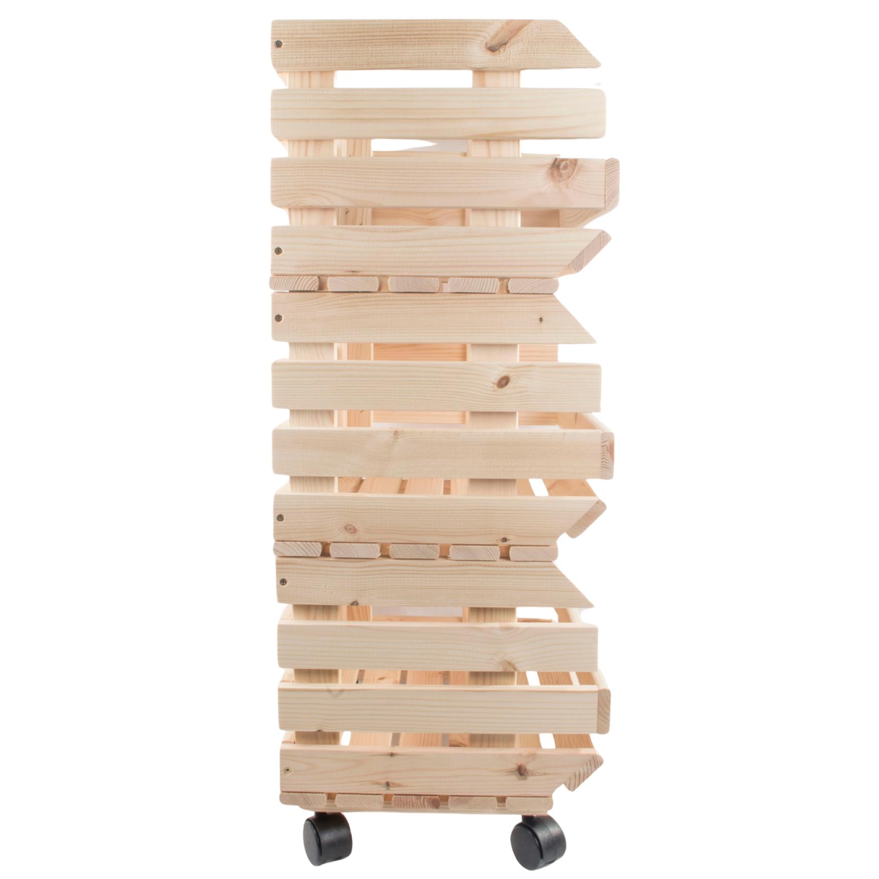Wooden Unpainted Stackable Storage Box Crate Container Display Unit 1-3 Tier - Picture 43 of 49