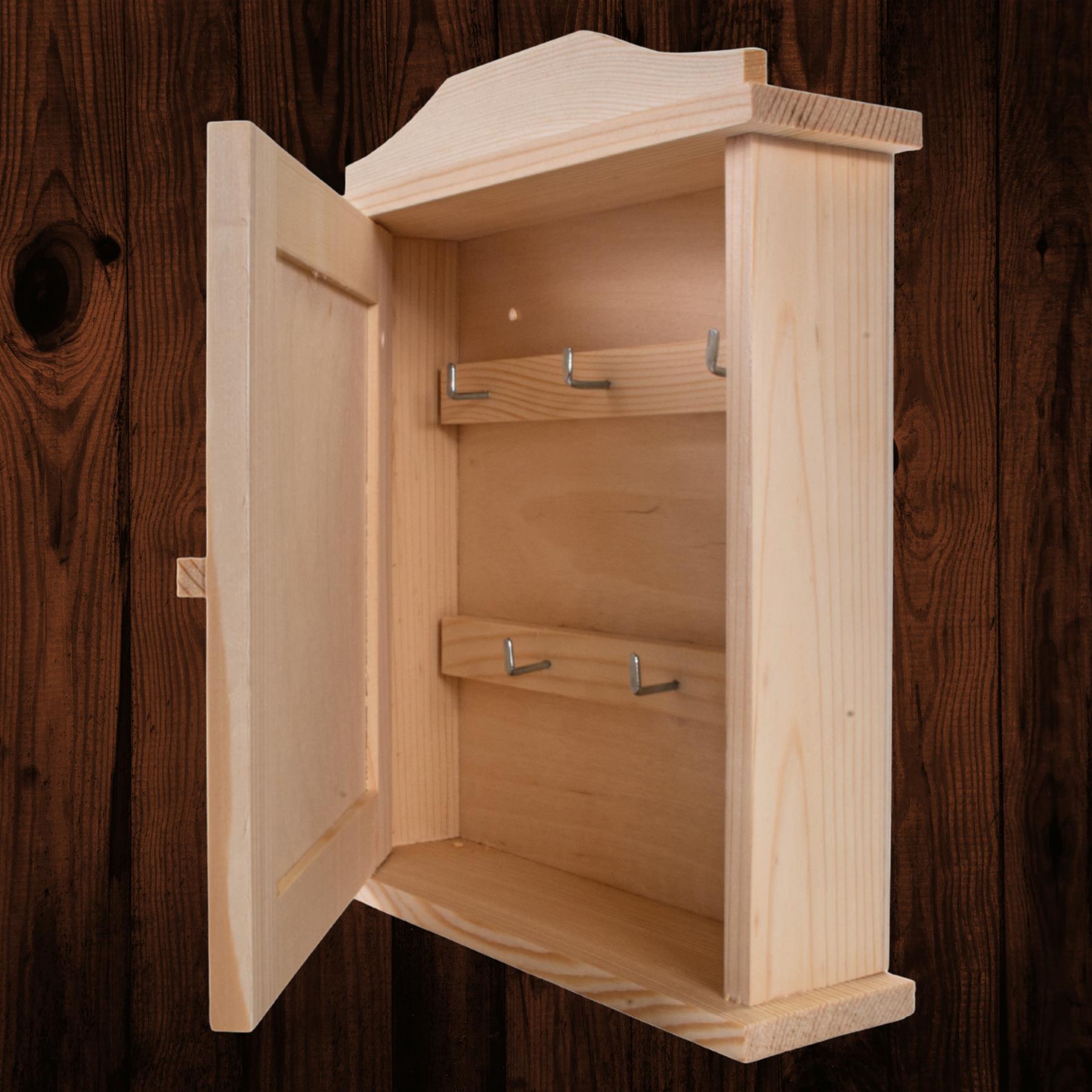 Wooden Key Box Decorative Wall Hanging Cabinet Rack Holder Cupboard Organiser - Picture 34 of 105