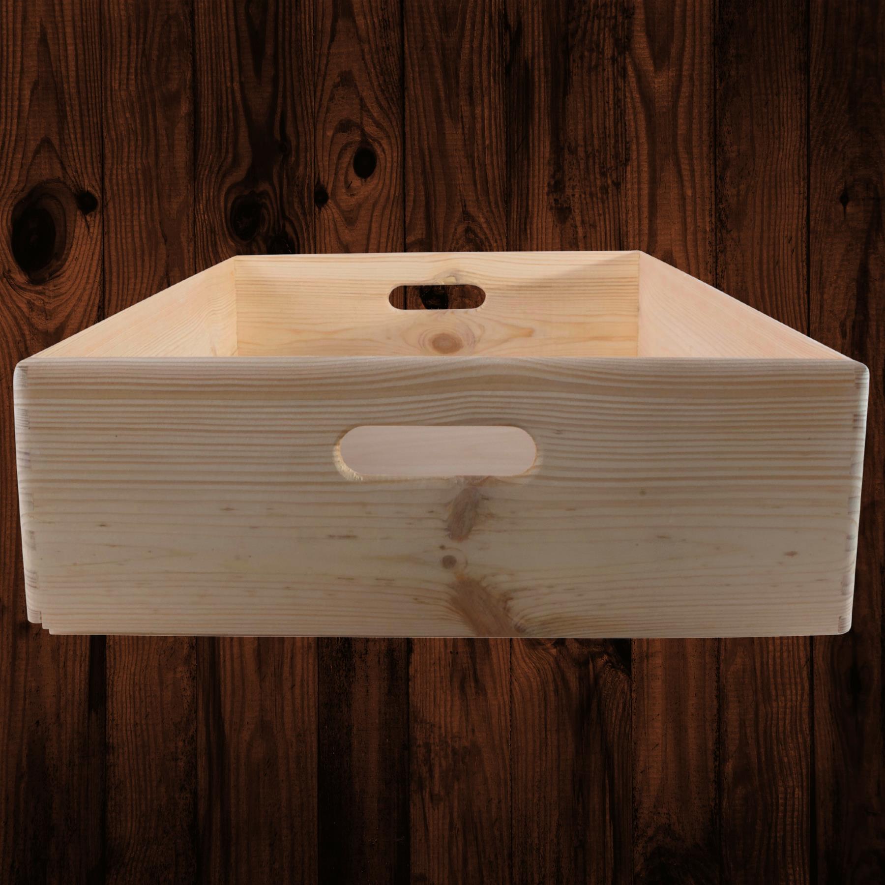 Wooden Crates | Plain Decorative Pine Underbed Storage Boxes Shelves Containers - Picture 64 of 66