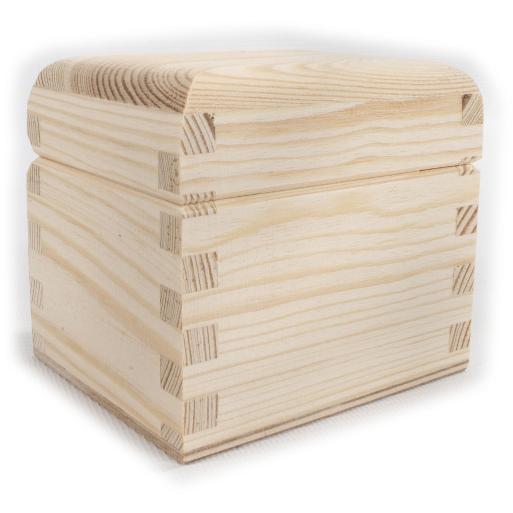 Plain Pine Wood Compartment Boxes with Nicely Rounded Lid | Decoupage Decorate - Picture 9 of 28