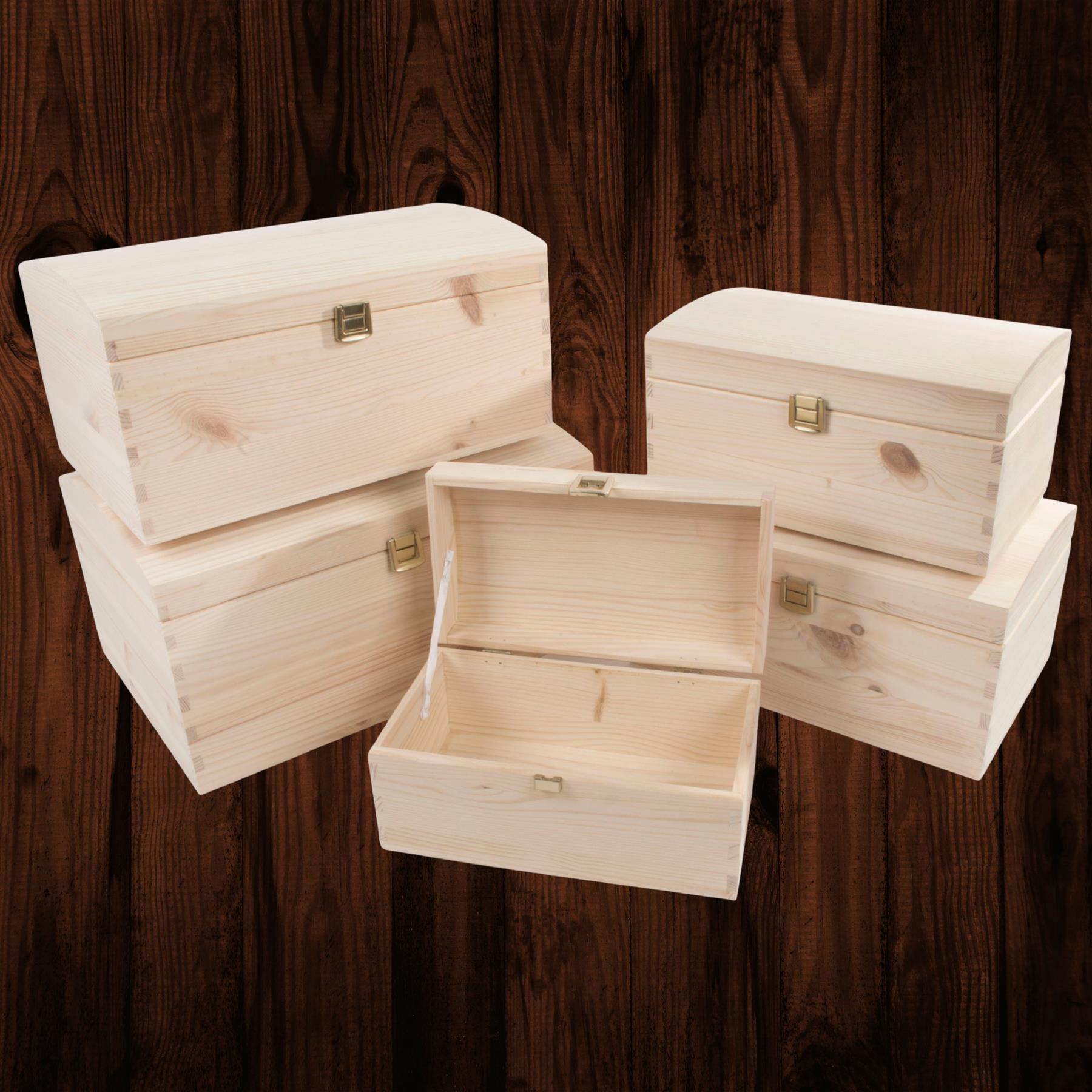 Wooden Storage Boxes / 5 Sizes / Treasure Chest Keepsake Trinket Memory Souvenir - Picture 70 of 70