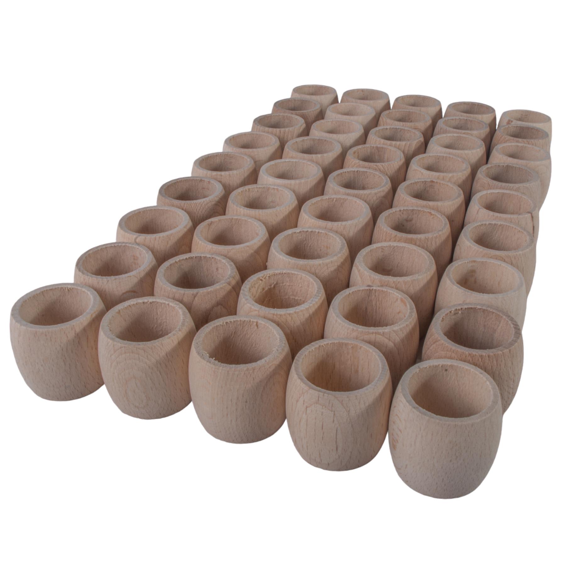 Wooden Napkin Rings | Various Designs | Round Decorative Holders For Craft DIY - Picture 36 of 50