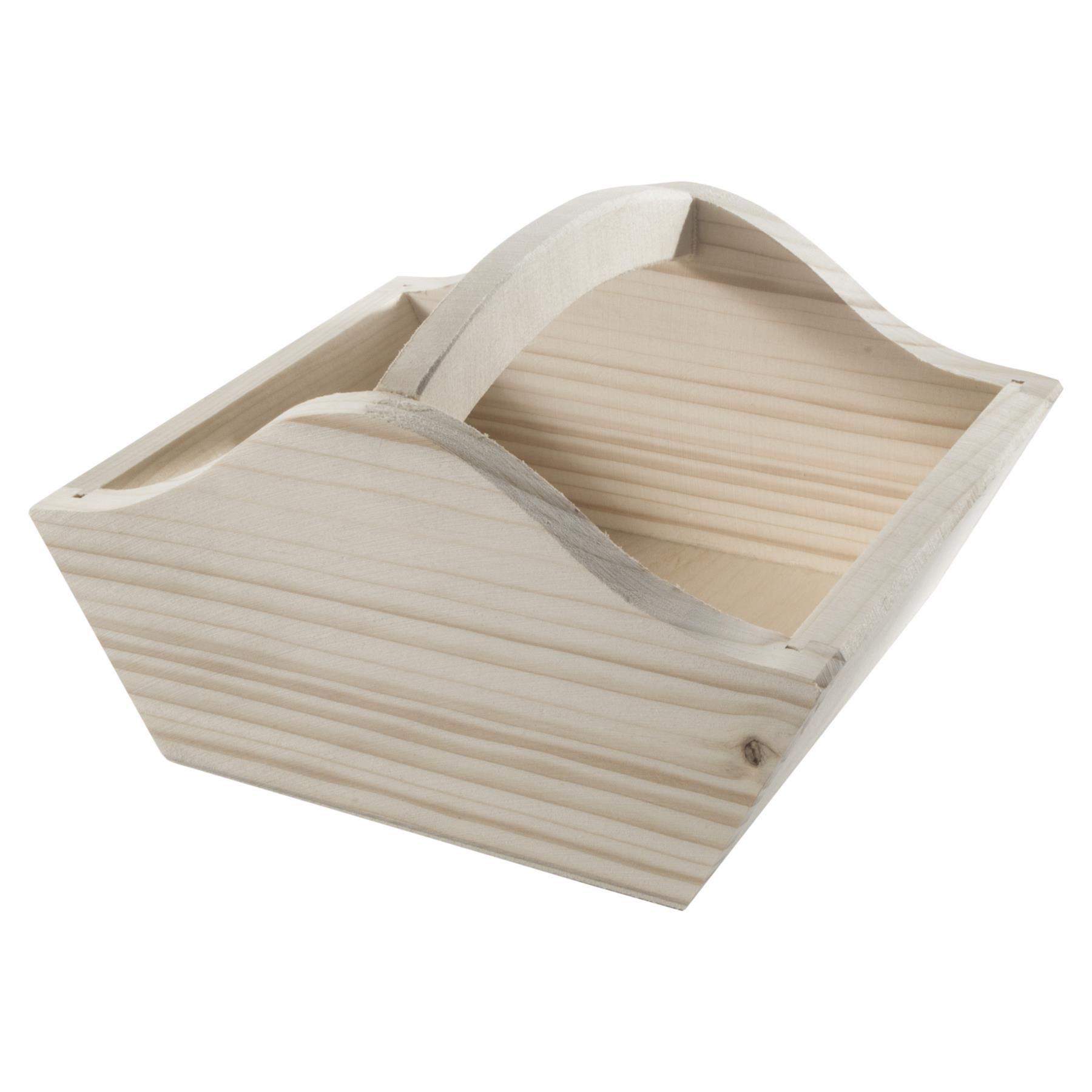 Pinewood Easter Basket Hamper Carrier Trug To Decorate Paint Yourself | 2 Sizes - Picture 11 of 19