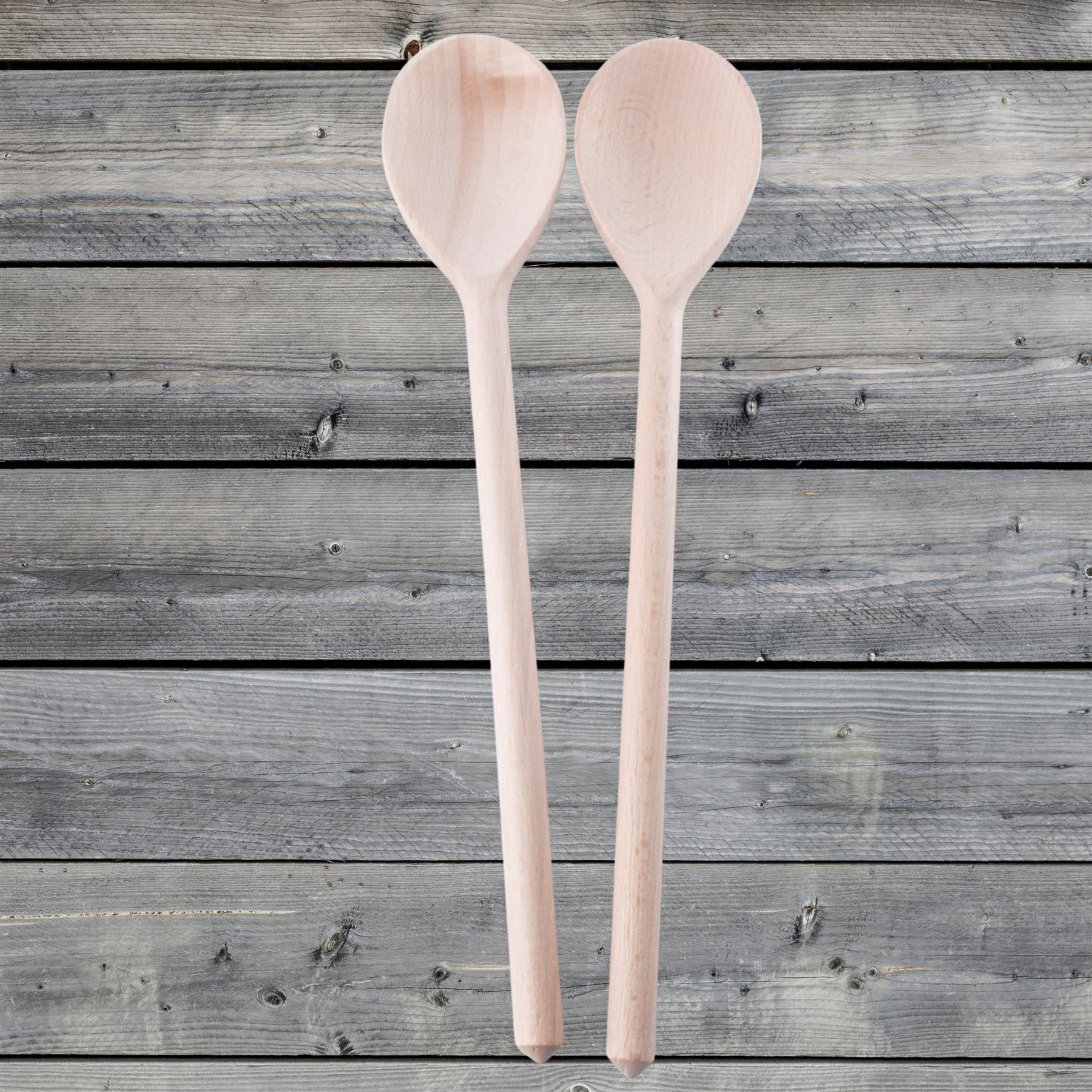 Regular Wooden Spoon 30cm (12") Long Beechwood Non-Stick Turner Kitchen Cooking - Picture 20 of 52