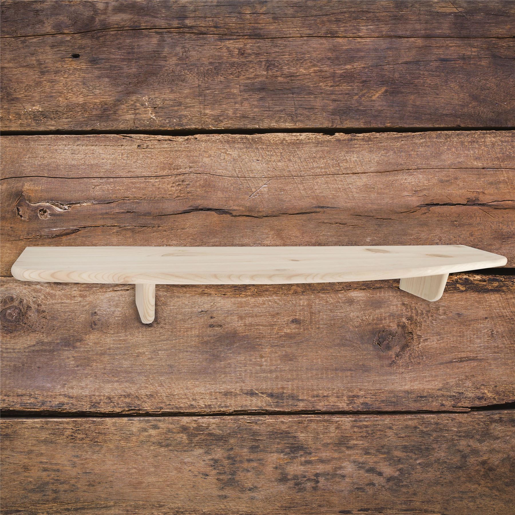 Natural Pine Wooden Floating Shelf Shelves / 5 Sizes / Wall Mounted Storage Rack - Picture 35 of 47