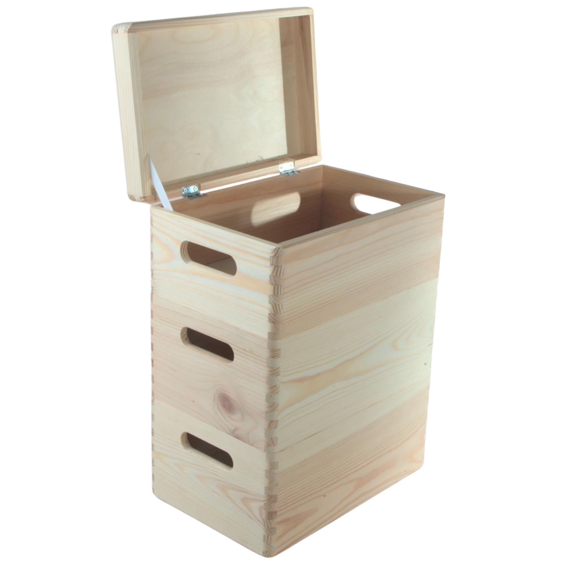 Wooden Stacking Storage Boxes Narrow Small Spaces Bathroom Kitchen Slim Crates - Picture 25 of 61