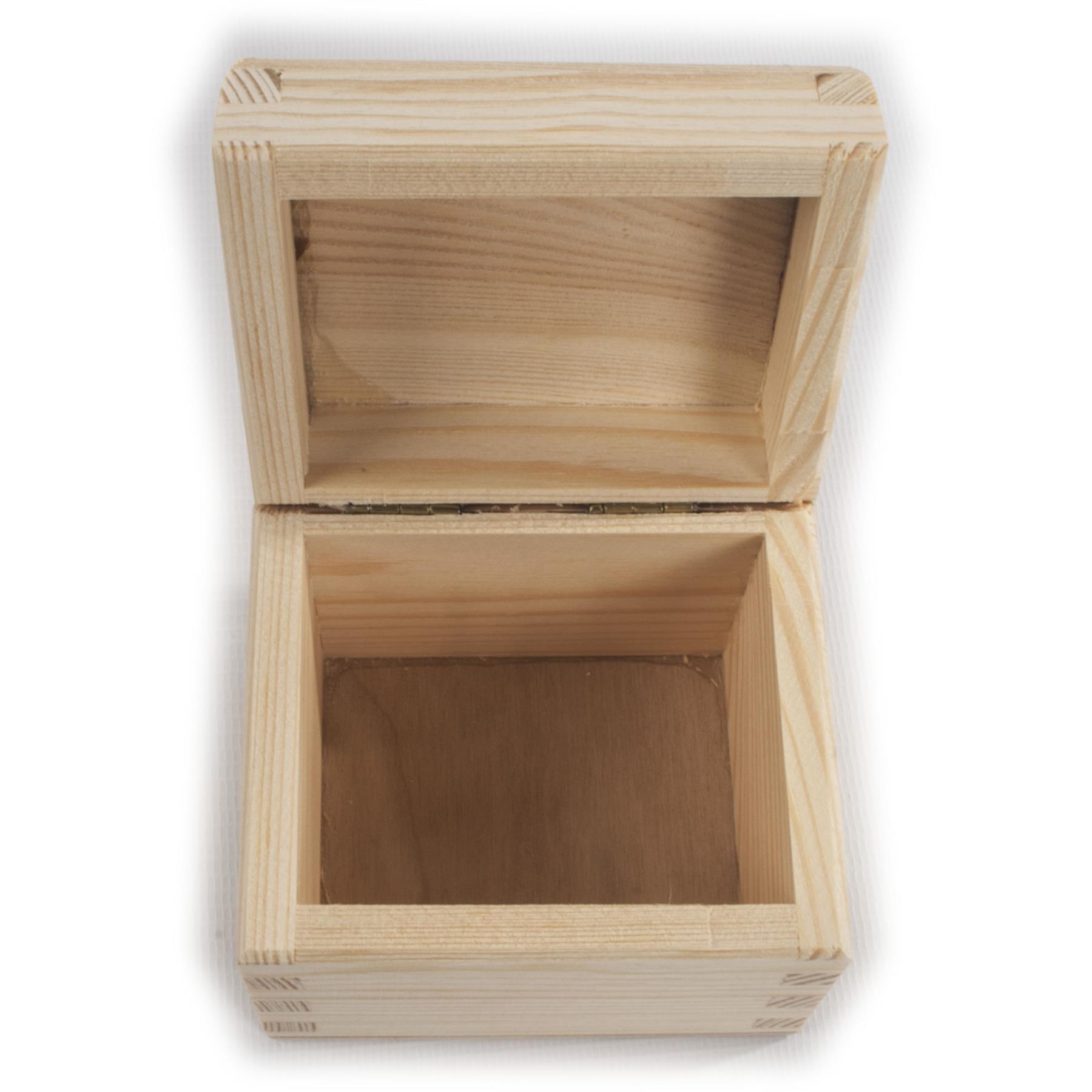 Plain Pine Wood Compartment Boxes with Nicely Rounded Lid | Decoupage Decorate - Picture 8 of 28