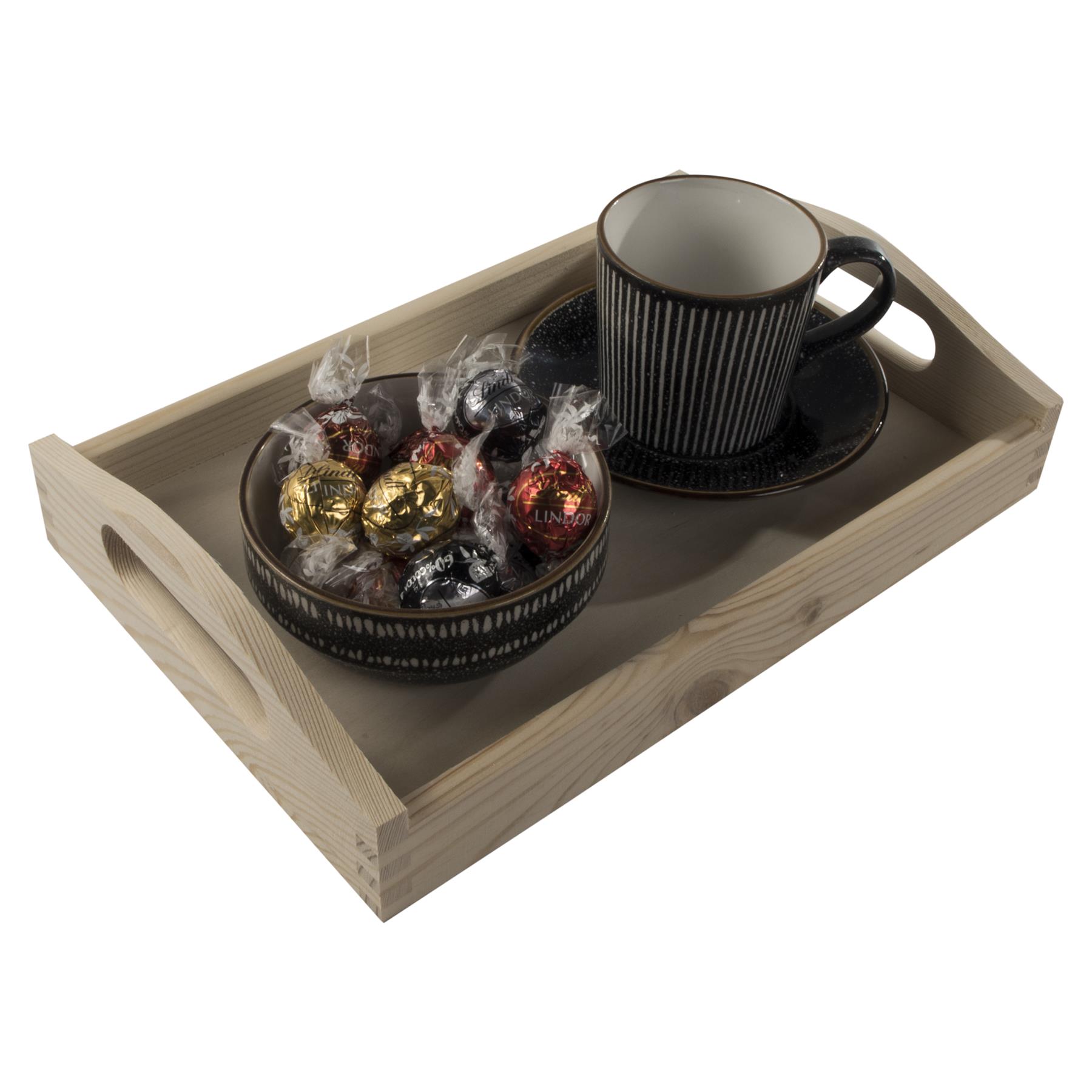 Decorative Serving Trays | Plain Pinewood | Tea Coffee Milk Breakfast Parties - Picture 29 of 144