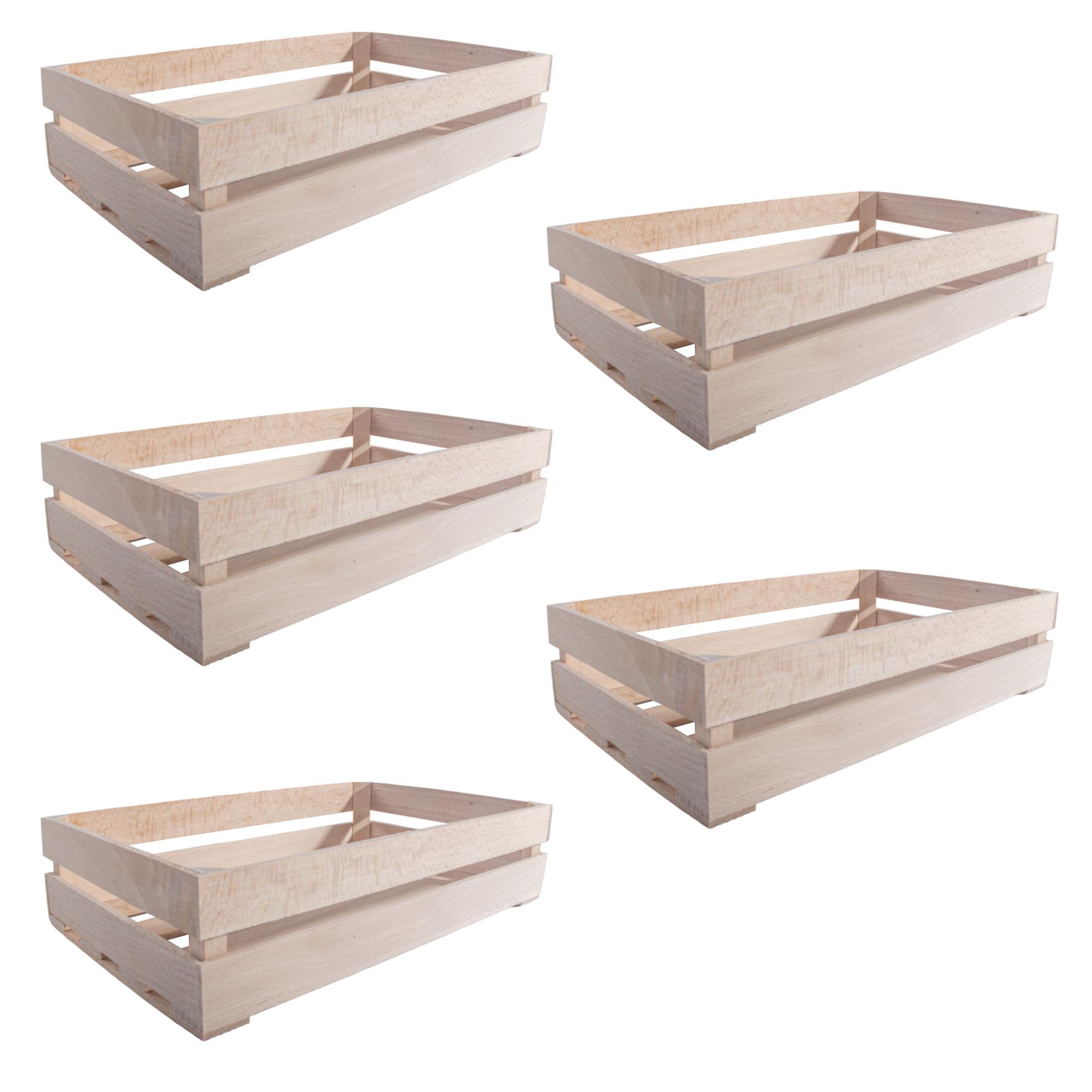 Small Wooden Crates Decorative Display Shelf Box Organisation Basket Plan Wood - Picture 29 of 32