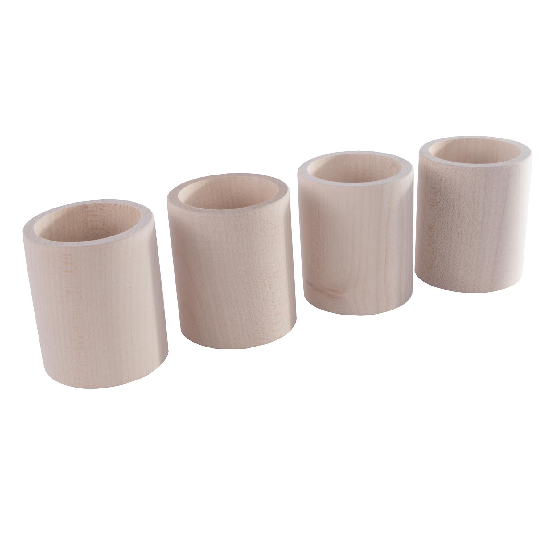 Round Traditional Beechwood Tea Light Candle Holders / Decorative / Unpainted - Picture 13 of 46