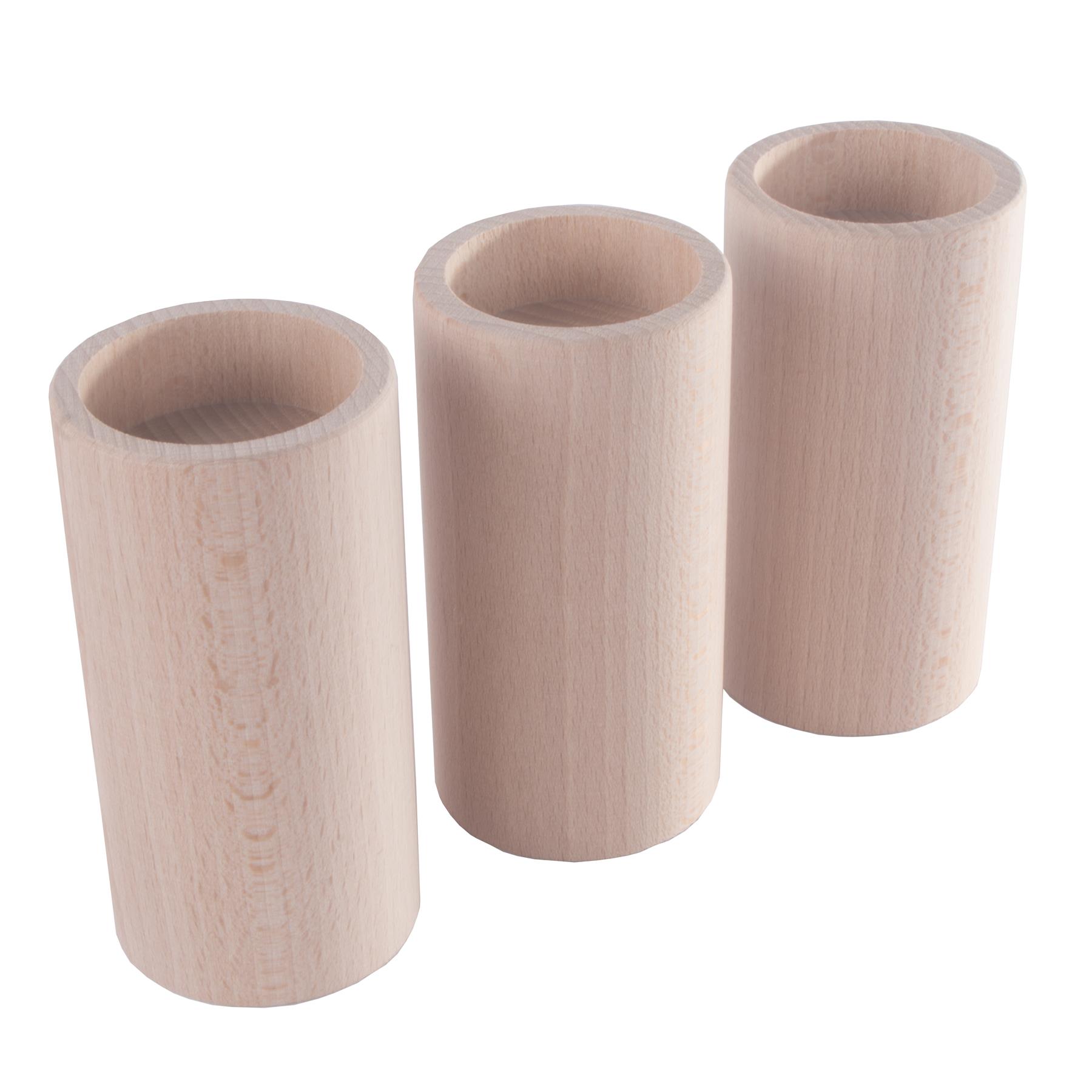 Round Traditional Beechwood Tea Light Candle Holders / Decorative / Unpainted - Picture 33 of 46