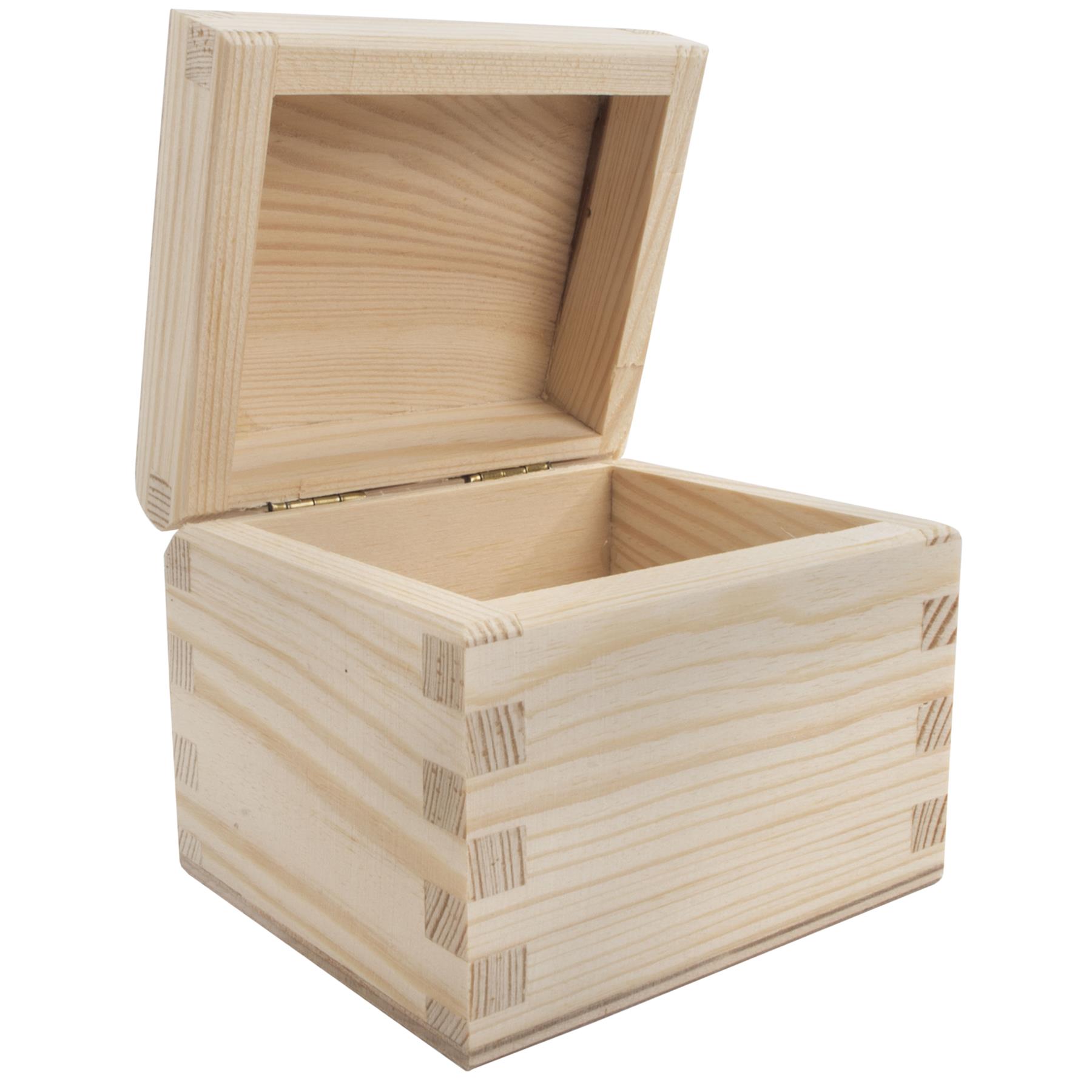 Plain Pine Wood Compartment Boxes with Nicely Rounded Lid | Decoupage Decorate - Picture 5 of 28