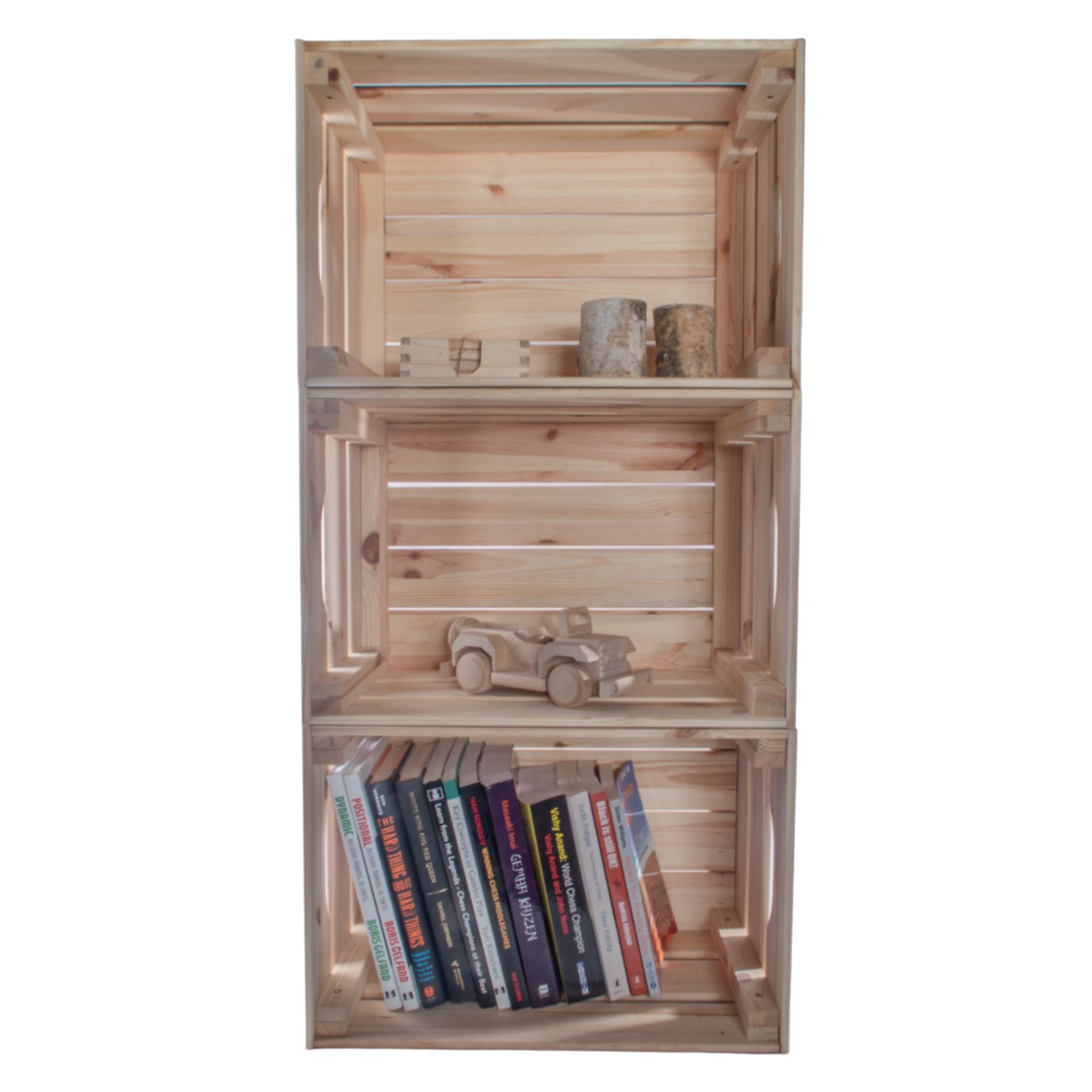 Wooden Crates Storage Boxes /2 Sizes/ Plain Unpainted Pinewood To Decorate Craft - Picture 29 of 40