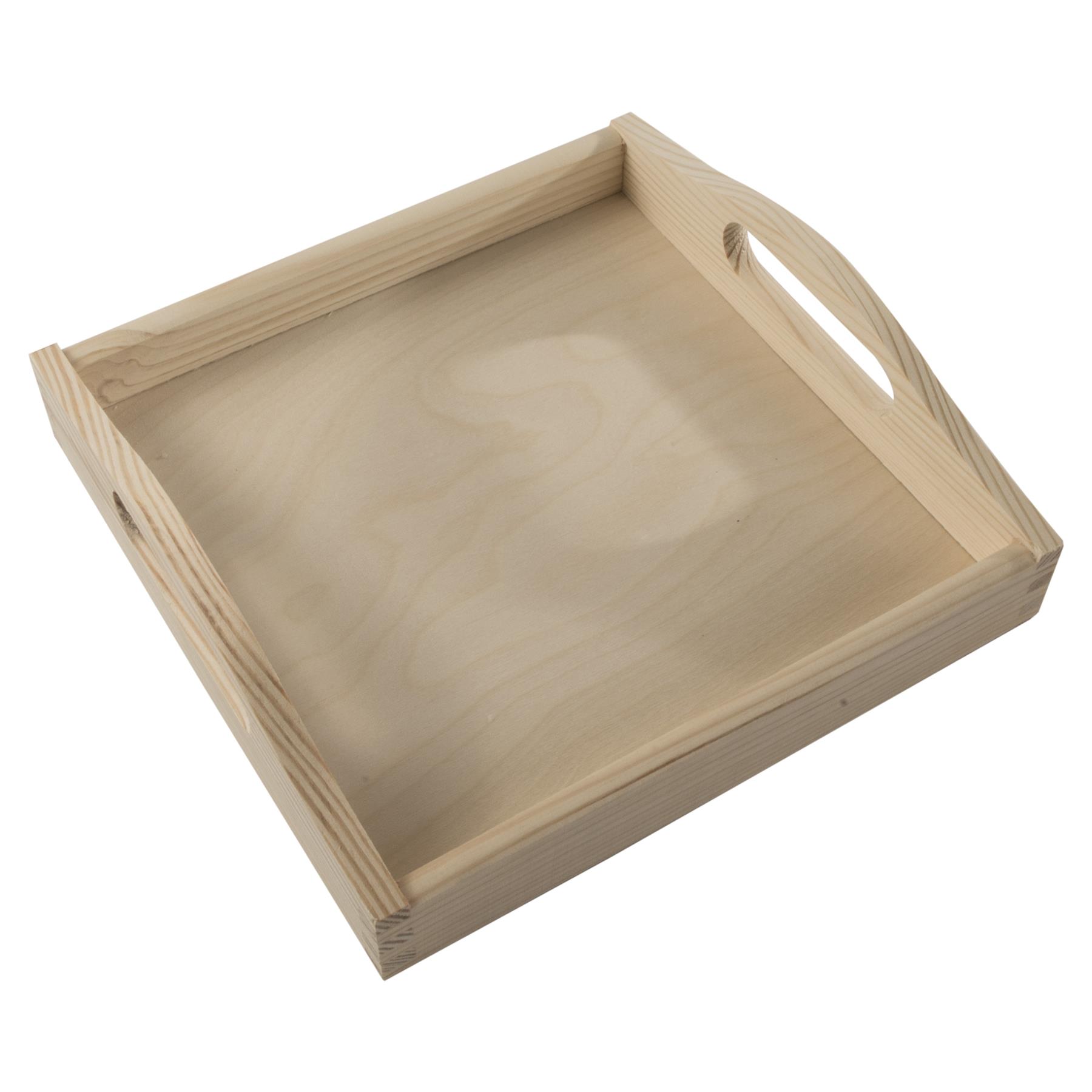 Decorative Serving Trays | Plain Pinewood | Tea Coffee Milk Breakfast Parties - Picture 10 of 144