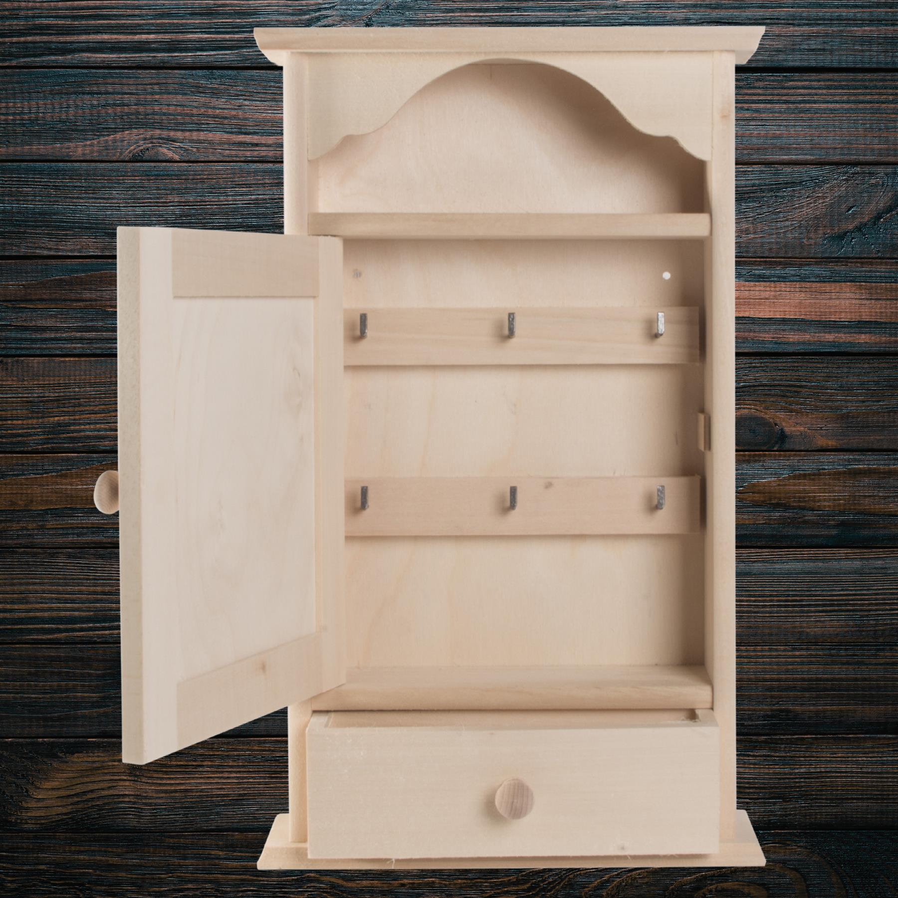 Wooden Key Box Decorative Wall Hanging Cabinet Rack Holder Cupboard Organiser - Picture 105 of 105