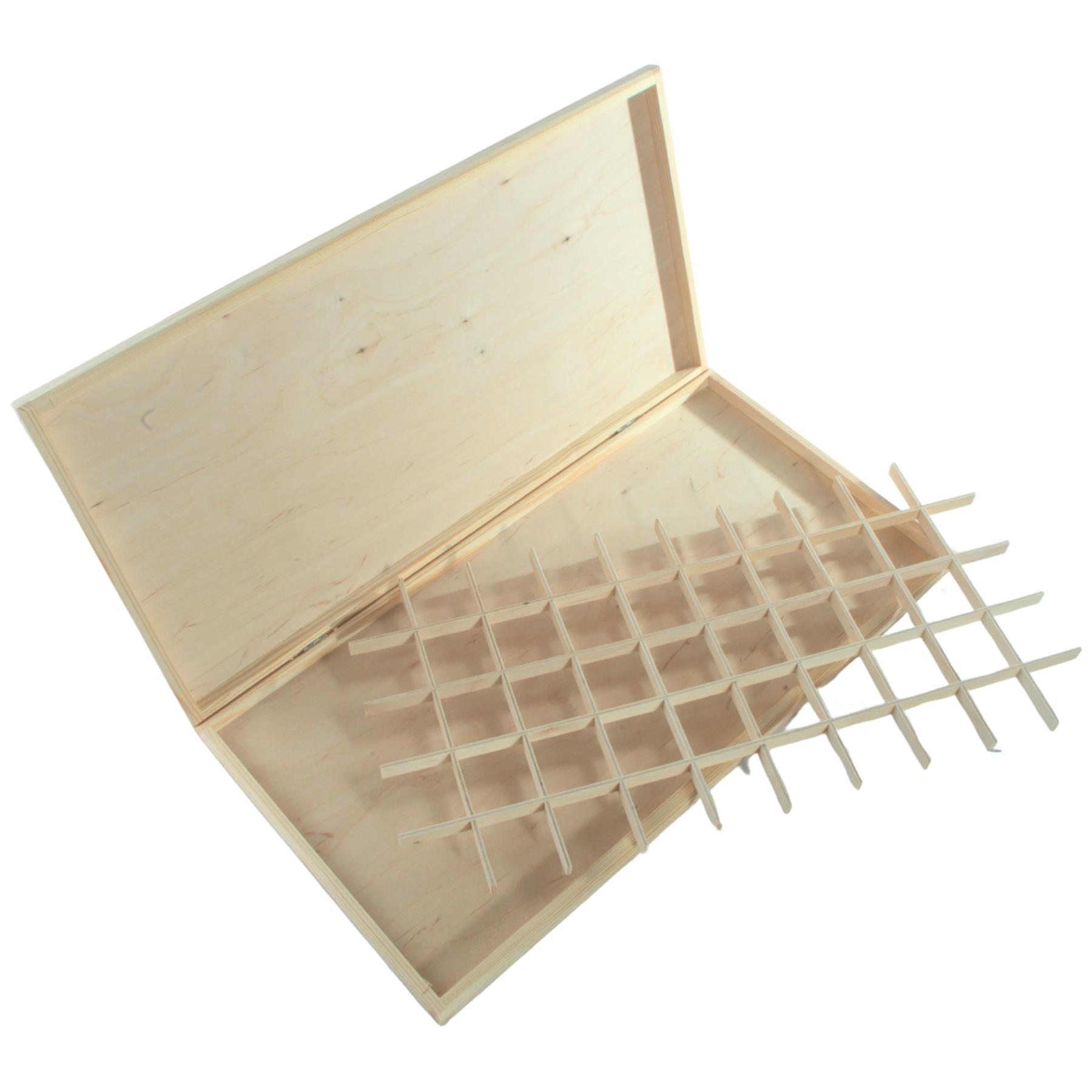 Wooden 40/50/70 Grids Gemstone Bead Jewellery Boxes Removable Dividers Organiser - Picture 40 of 48