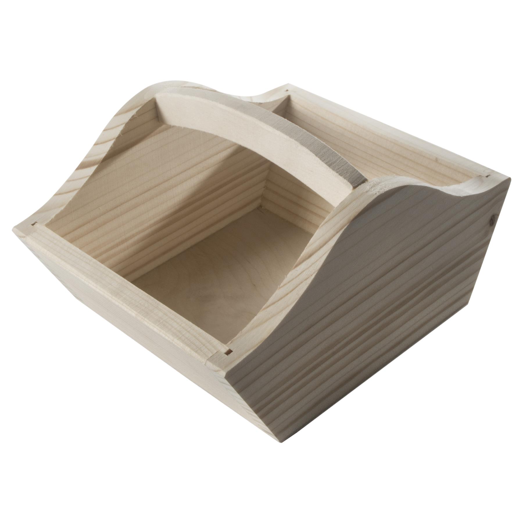 Pinewood Easter Basket Hamper Carrier Trug To Decorate Paint Yourself | 2 Sizes - Picture 12 of 19