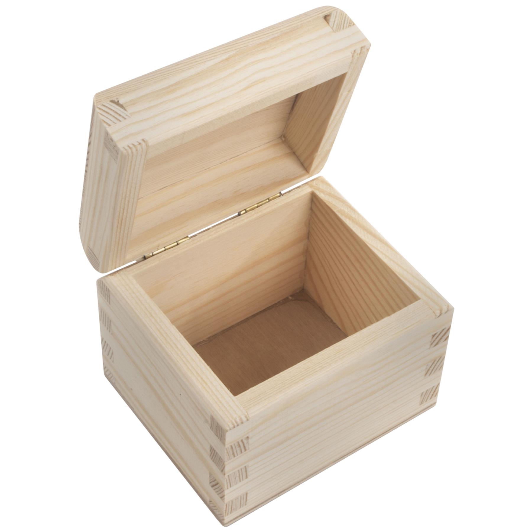 Plain Pine Wood Compartment Boxes with Nicely Rounded Lid | Decoupage Decorate - Picture 10 of 28