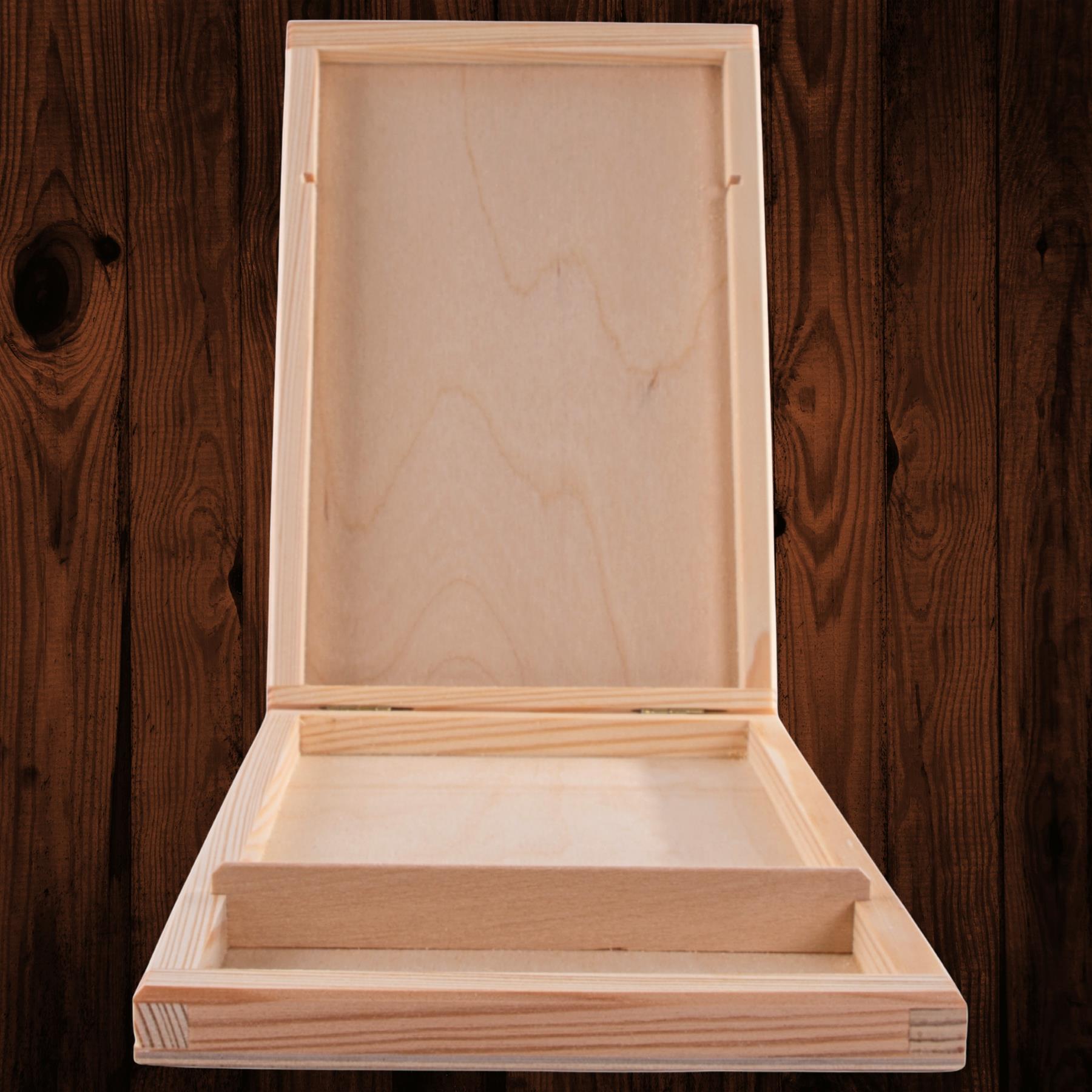 Caja de CD de madera y memoria USB de dos compartimentos | Idea de regalo | Madera artesanal pintable - Imagen 22 de 25