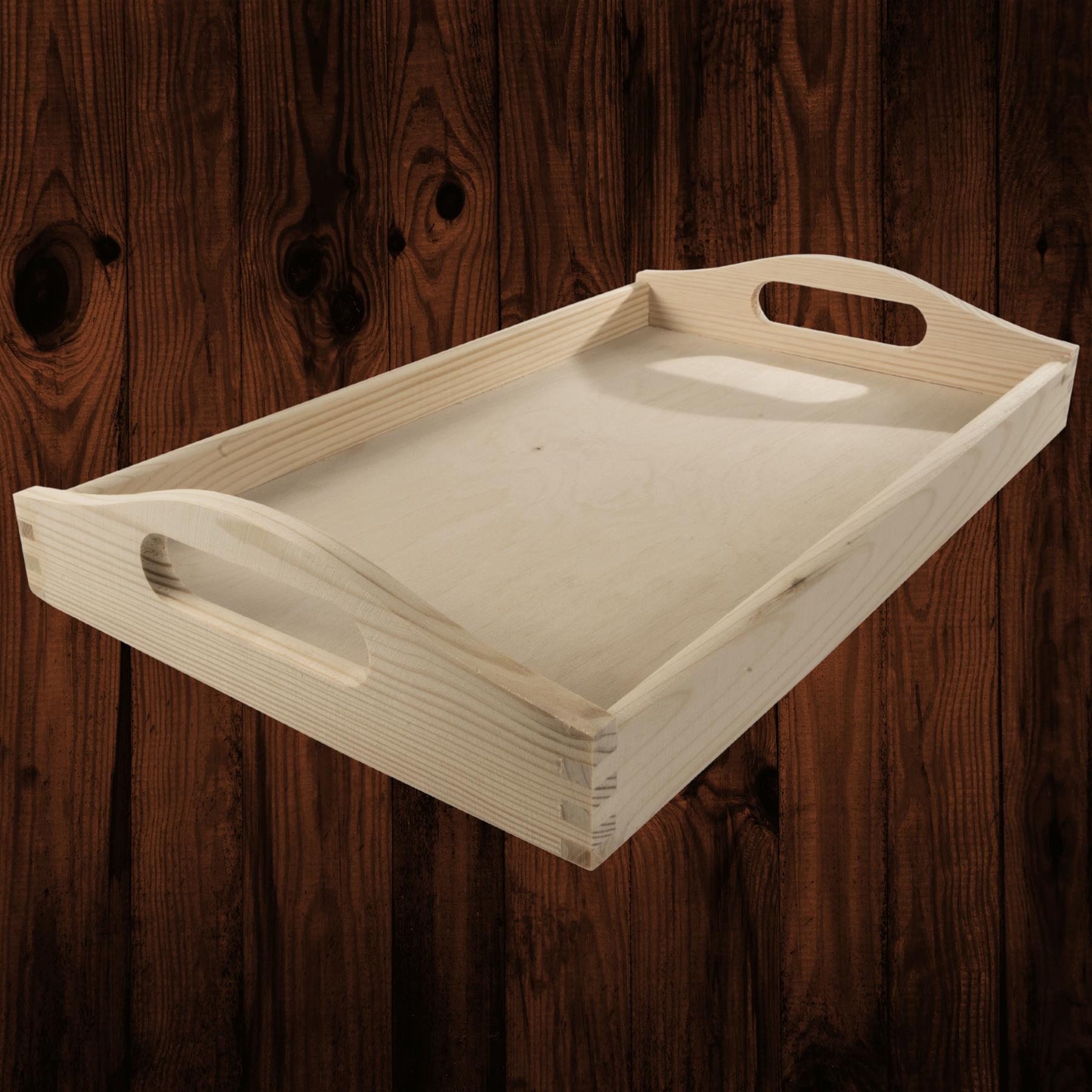 Decorative Serving Trays | Plain Pinewood | Tea Coffee Milk Breakfast Parties - Picture 75 of 144