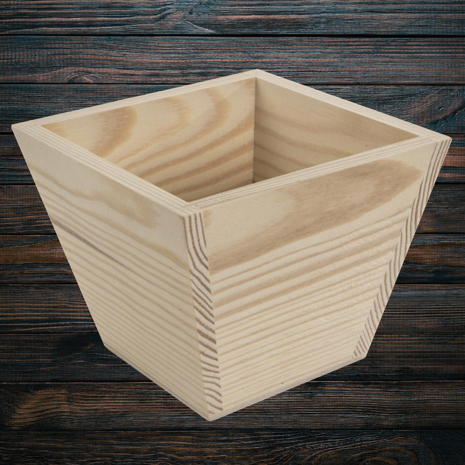 Wooden Indoor Plant Pots Vintage Style Decorative Planter Boxes for Art Craft - Picture 19 of 35