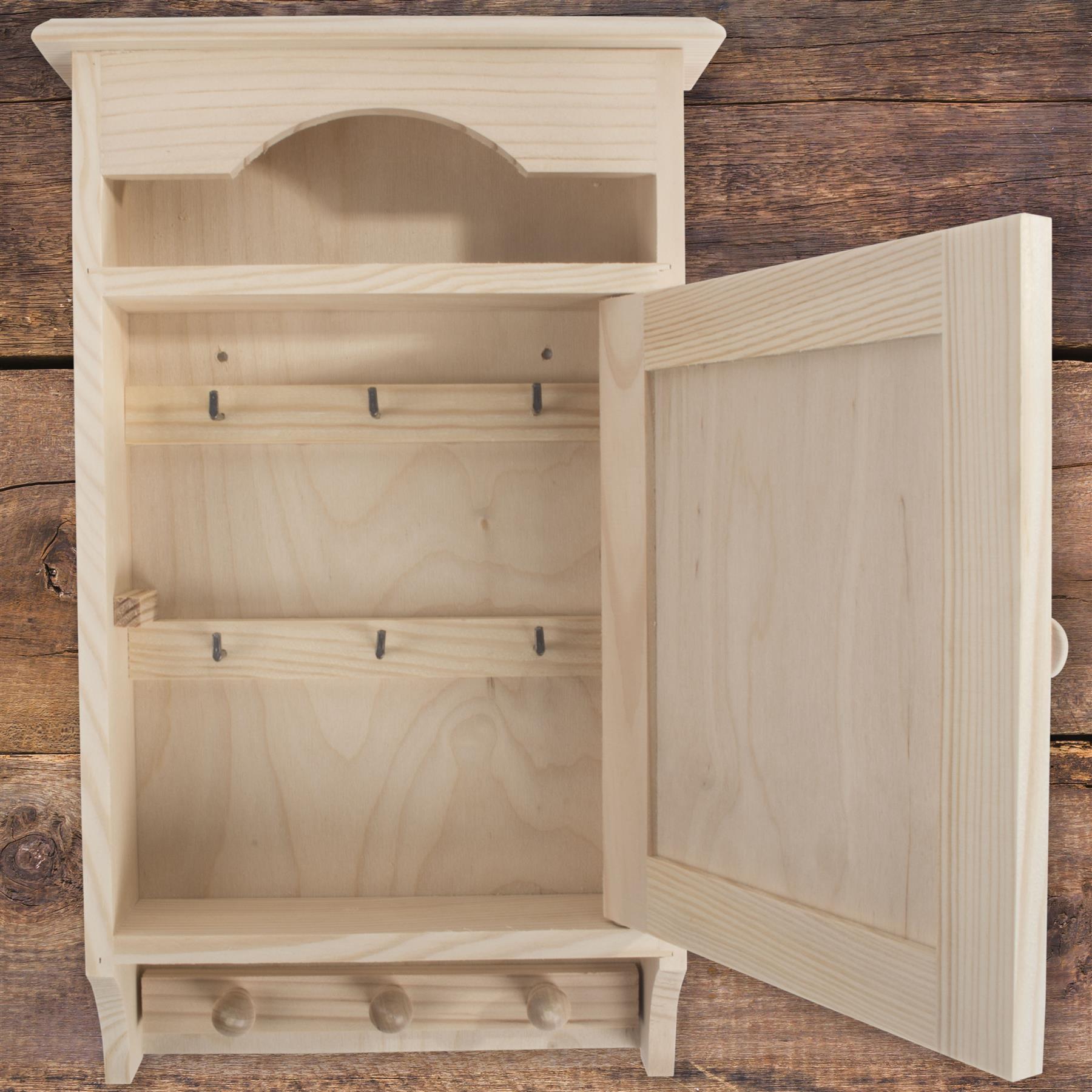 Wooden Key Box Decorative Wall Hanging Cabinet Rack Holder Cupboard Organiser - Picture 92 of 105