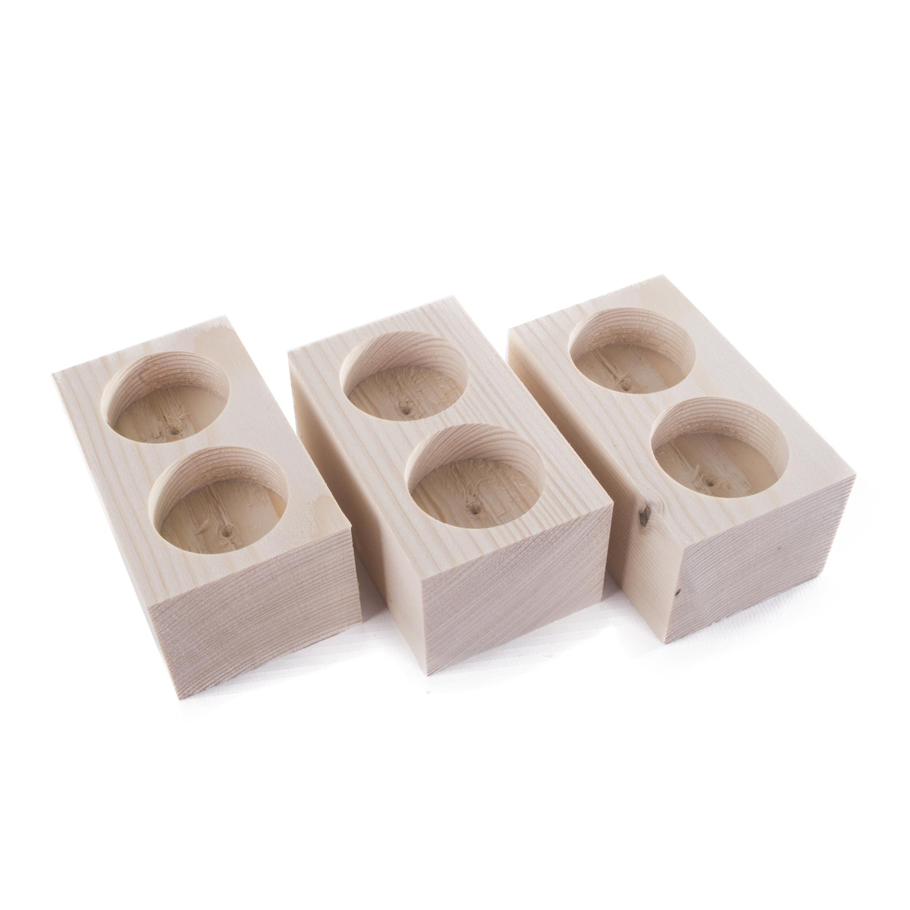 Wooden Tea Light Candle Holder | Craft Decorative Pine| Double Triple Quadruple - Picture 13 of 36