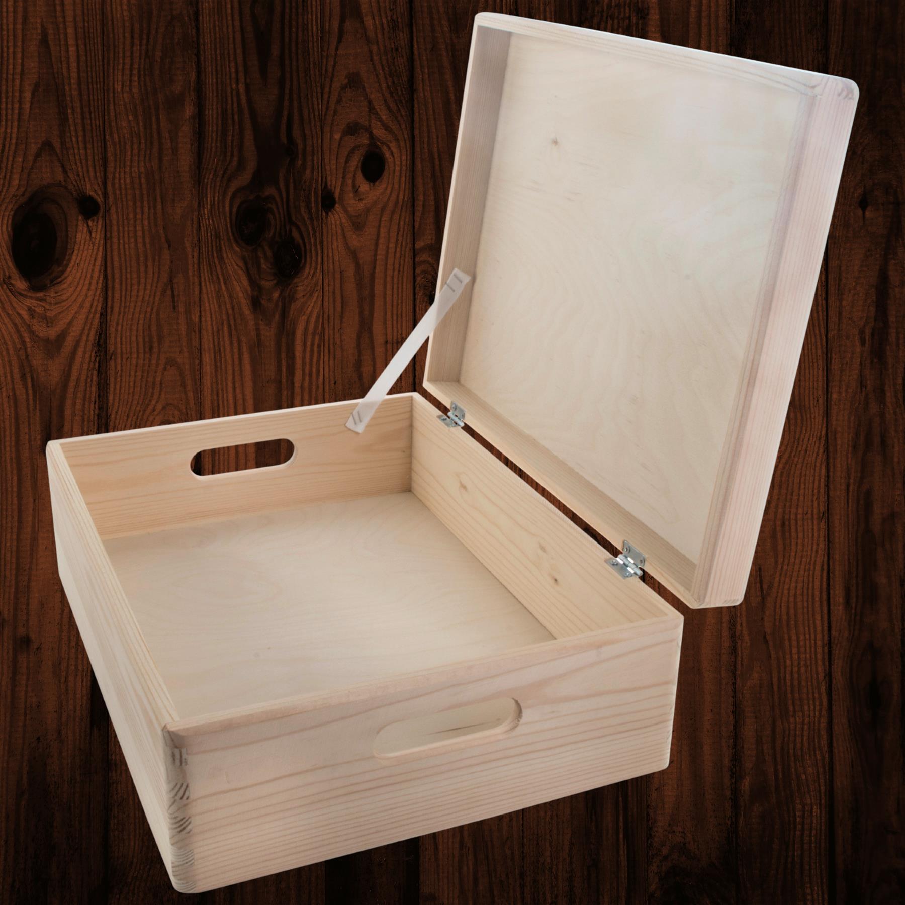 Under-bed Wooden Unfinished Containers | Choice of Sizes | Keepsake Chests w/Lid - Picture 27 of 72