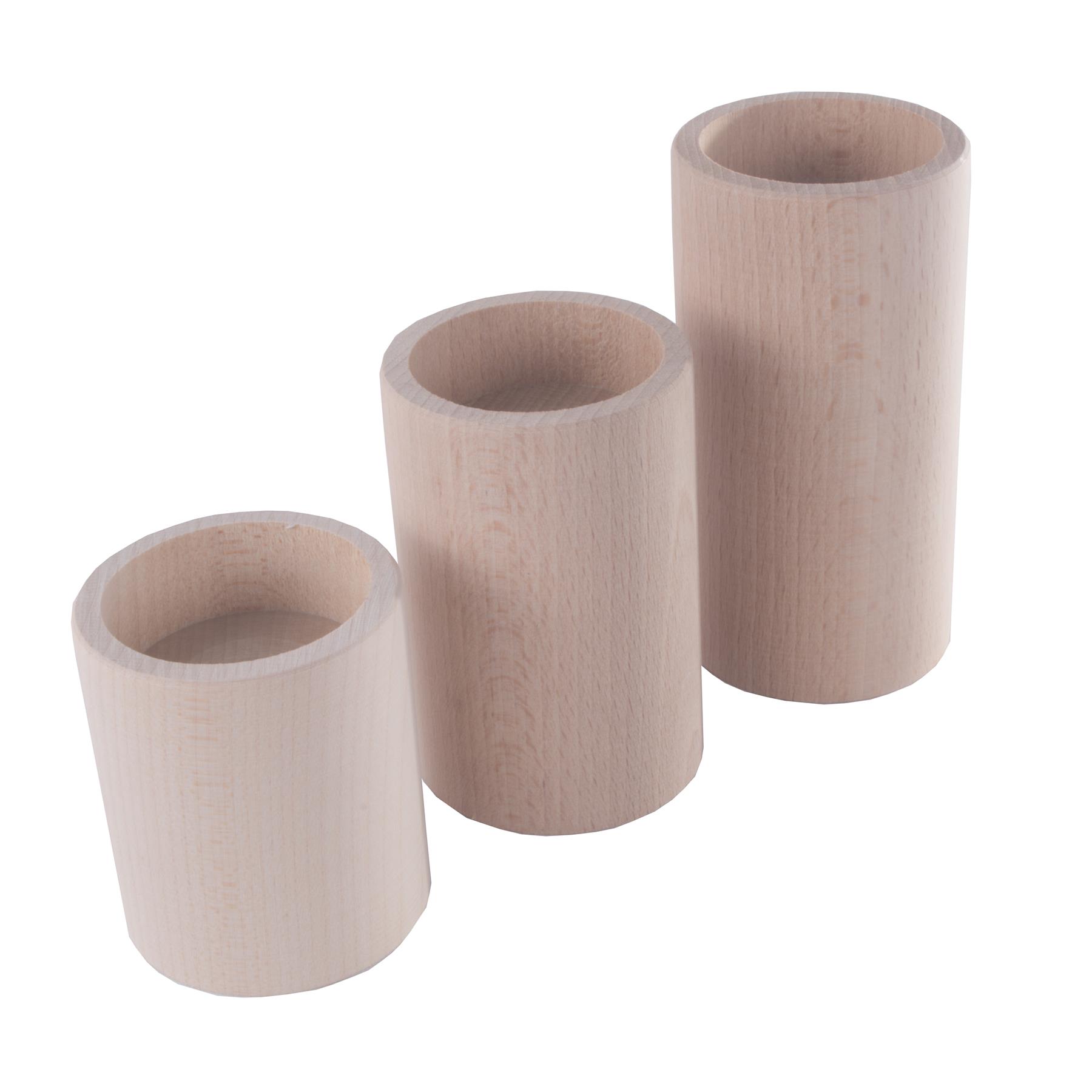 Round Traditional Beechwood Tea Light Candle Holders / Decorative / Unpainted - Picture 41 of 46
