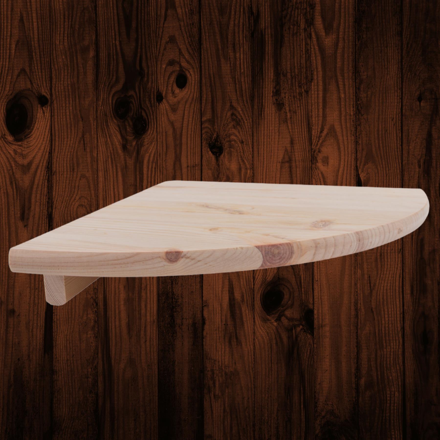 Natural Wooden Corner Shelf / 3 Sizes / Pine Floating Wall Display Shelves DIY - Picture 20 of 39