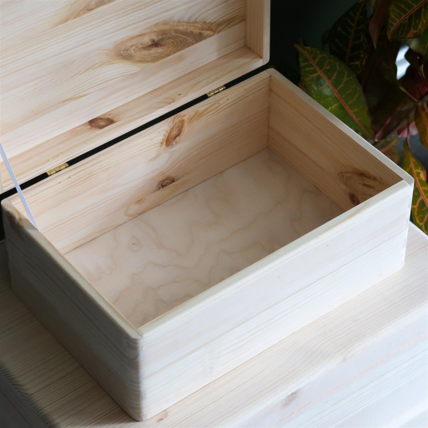 Memorabilia Boxes With Real Pinewood Lid For Burning Painting Staining Decoupage - Picture 14 of 46