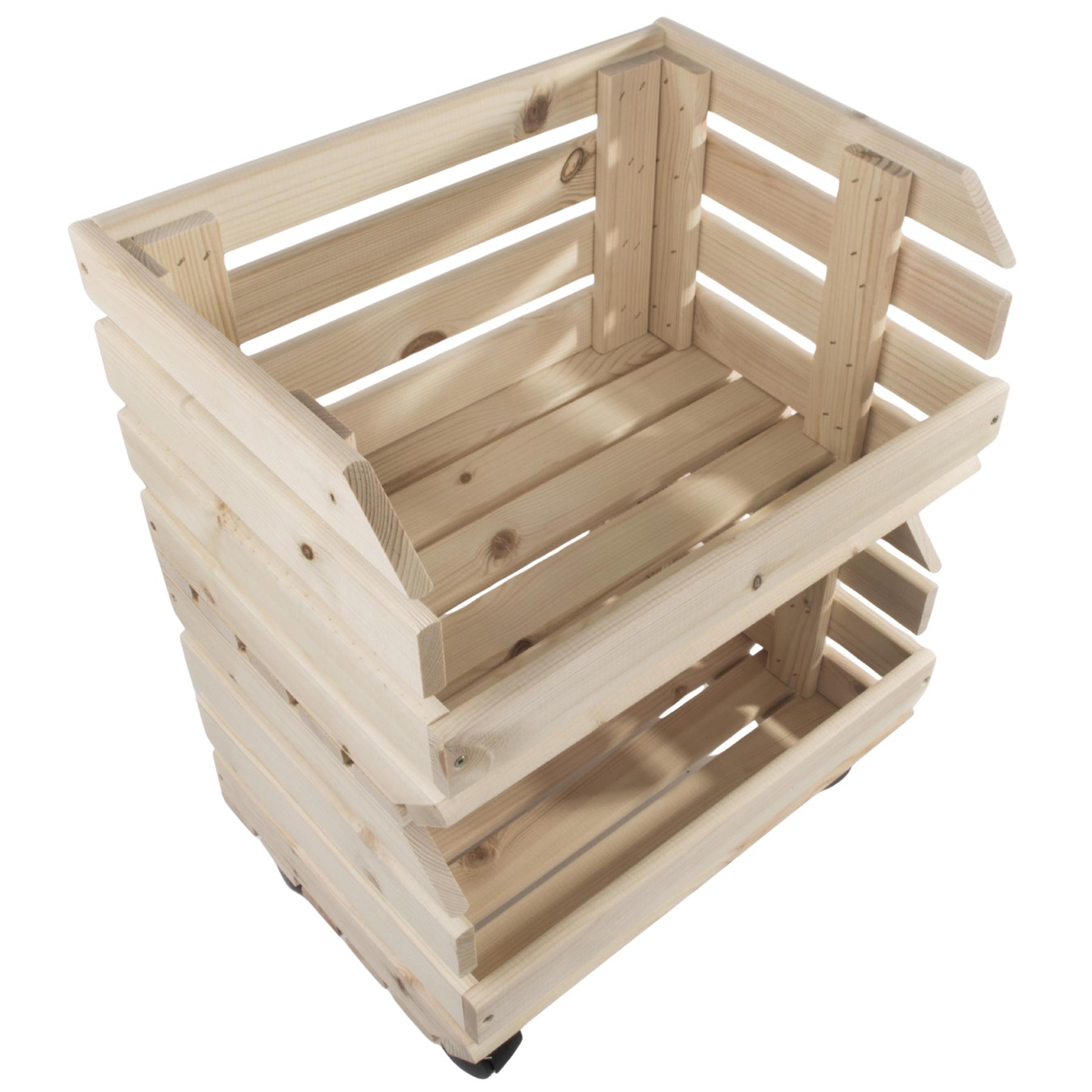 Wooden Unpainted Stackable Storage Box Crate Container Display Unit 1-3 Tier - Picture 30 of 49