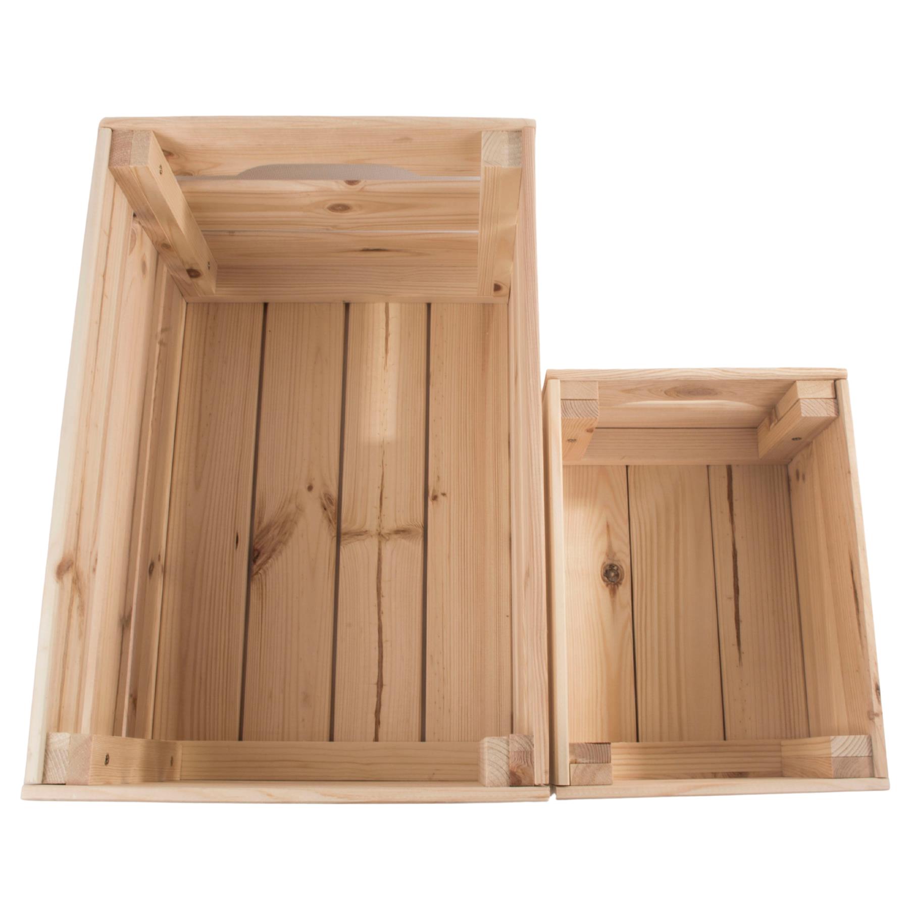 Wooden Crates Storage Boxes /2 Sizes/ Plain Unpainted Pinewood To Decorate Craft - Picture 37 of 40