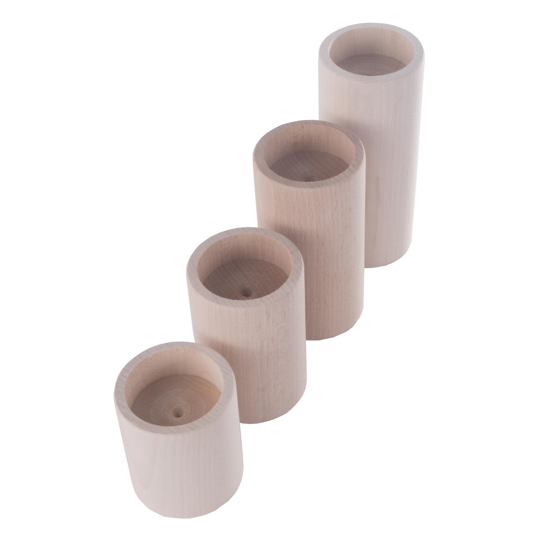 Round Traditional Beechwood Tea Light Candle Holders / Decorative / Unpainted - Picture 44 of 46