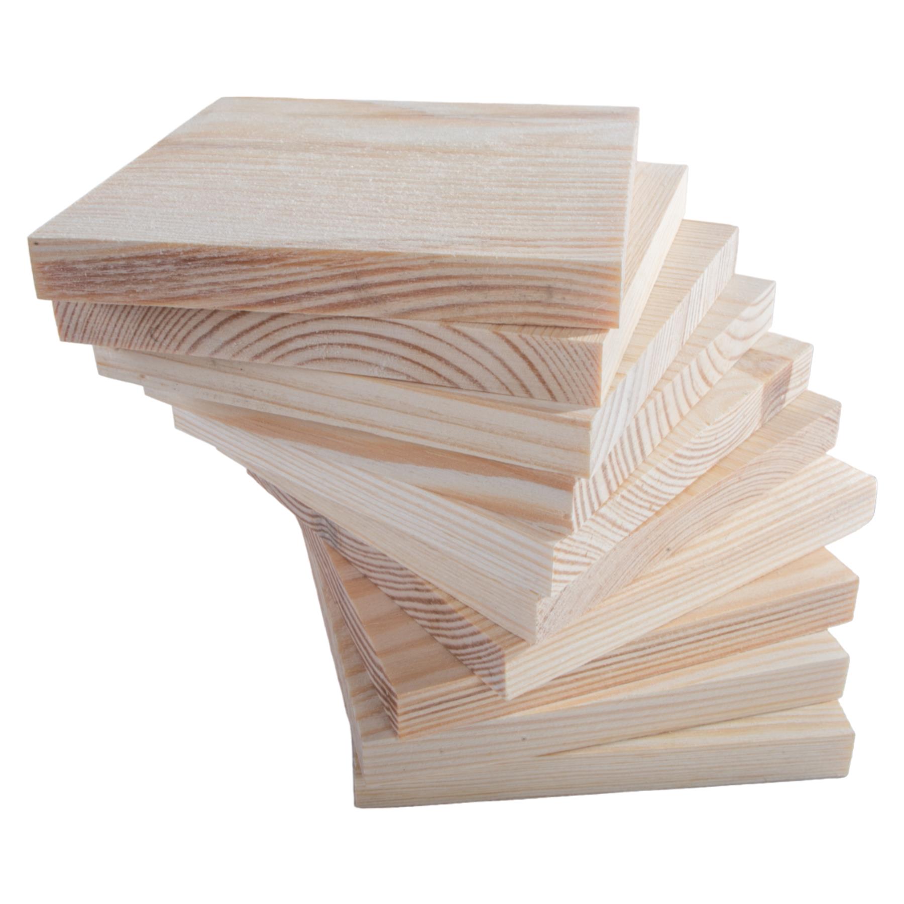 Unfinished Pine Wood Craft Shapes |Wooden Pieces Circle Square Hexagon DIY Discs - Picture 40 of 43
