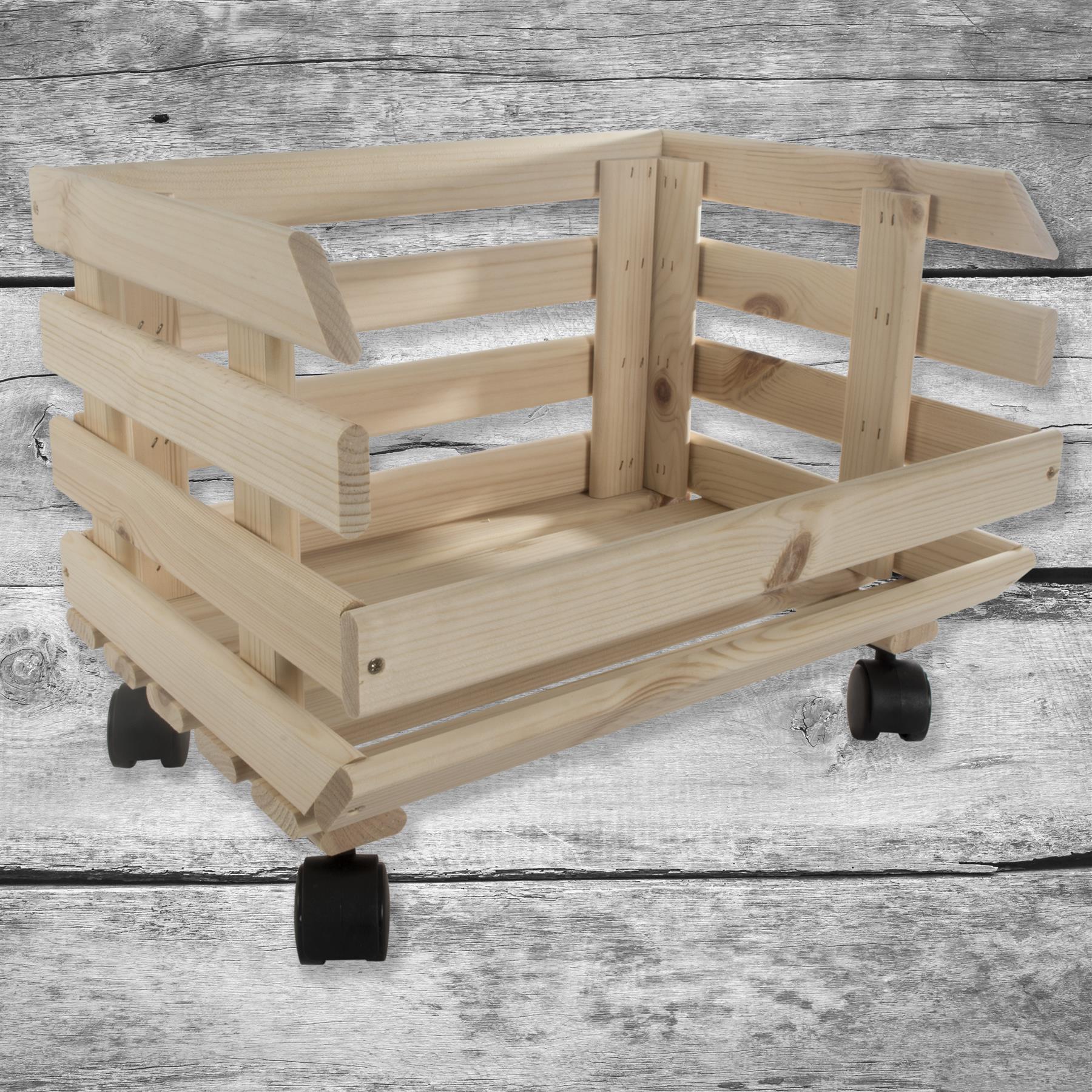 Wooden Unpainted Stackable Storage Box Crate Container Display Unit 1-3 Tier - Picture 25 of 49