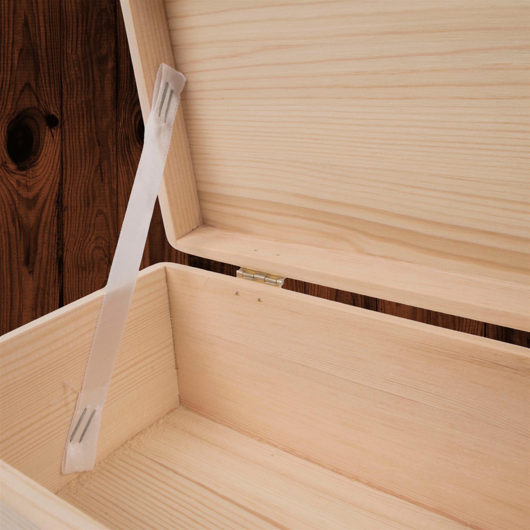 Wooden Lidded Decorative Memory Storage Chest Boxes / 5 Sizes / Small to Large - Picture 10 of 58