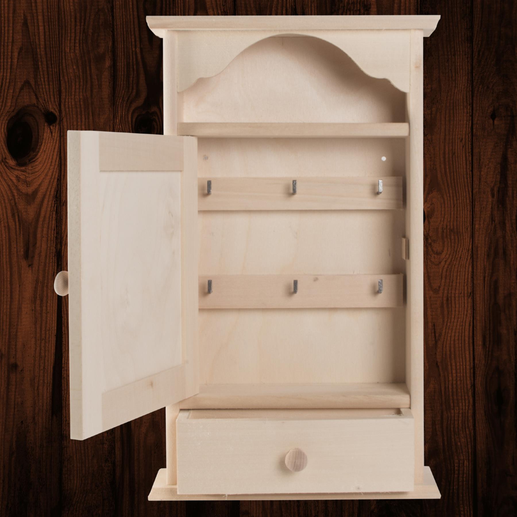 Wooden Key Box Decorative Wall Hanging Cabinet Rack Holder Cupboard Organiser - Picture 94 of 105