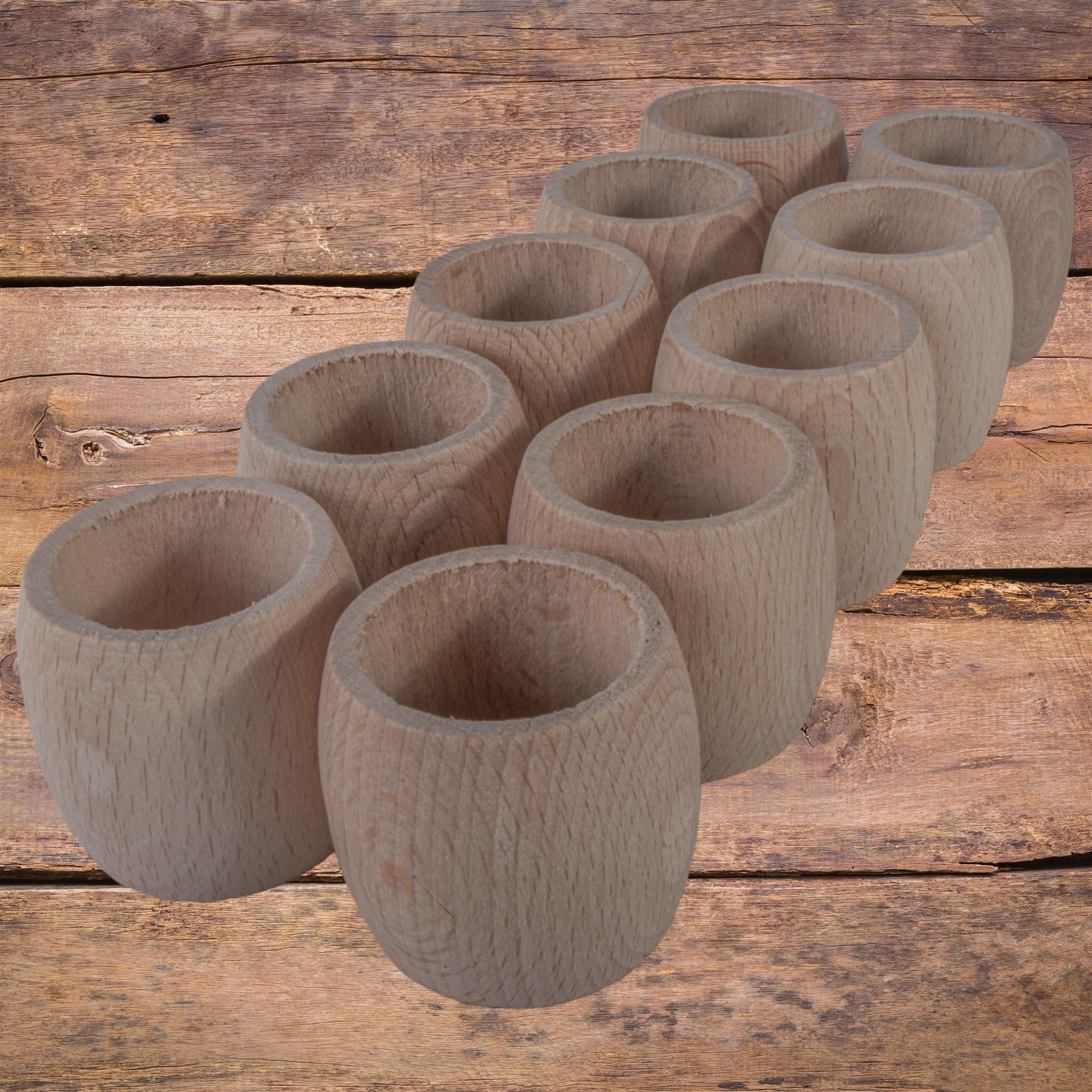 Wooden Napkin Rings | Various Designs | Round Decorative Holders For Craft DIY - Picture 37 of 50