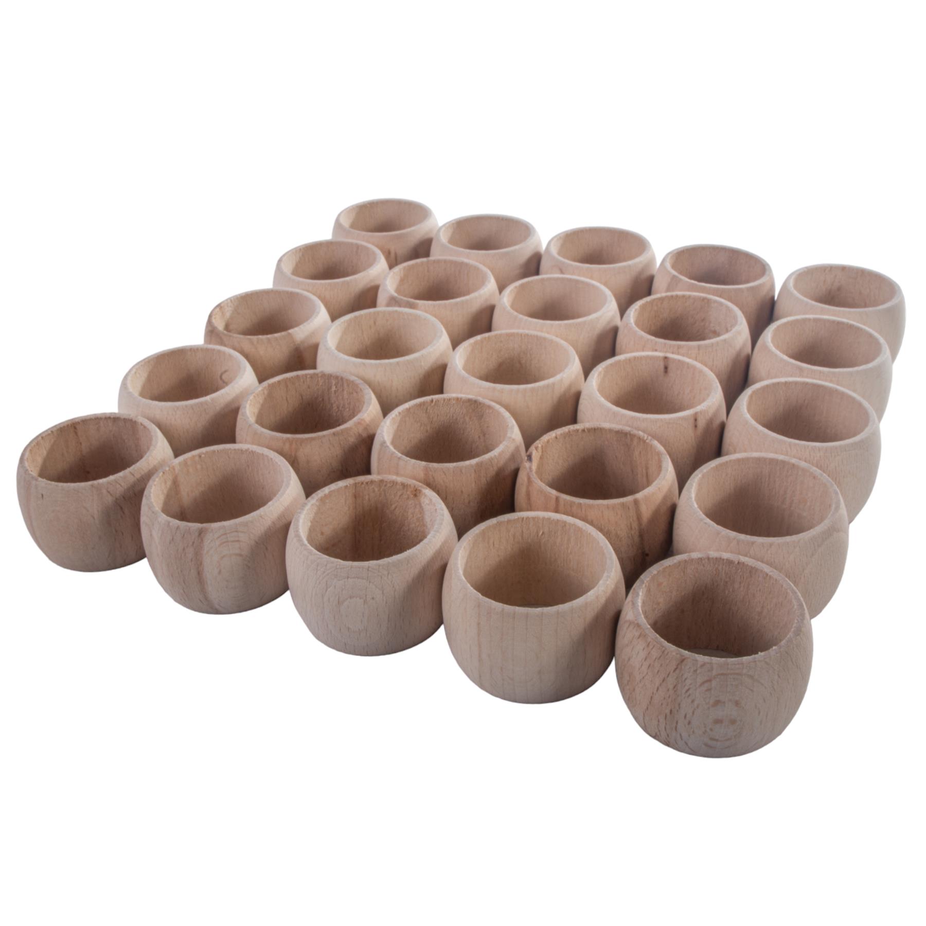 Wooden Napkin Rings Round Serviette Holders Party Dinner Tabletop Dining Decor - Picture 27 of 29
