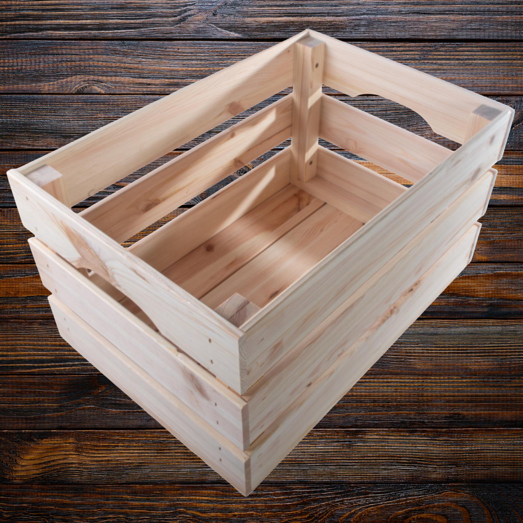Wooden Crates Storage Boxes /2 Sizes/ Plain Unpainted Pinewood To Decorate Craft - Picture 31 of 40